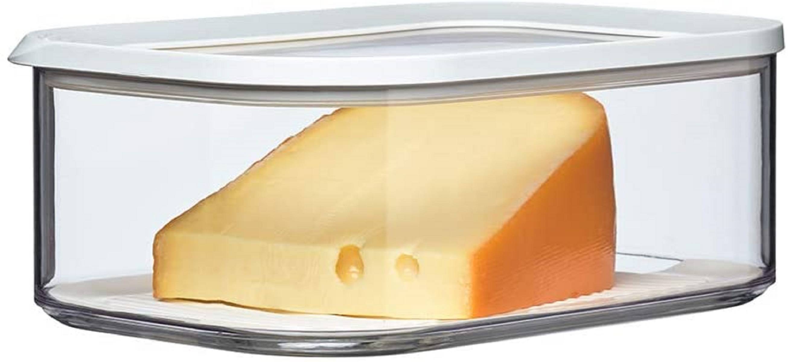 Mepal | Modula Kühlschrankdose Käse 2000 ml | Plastik weiß | transparentes Fenster für schnelle Inhaltsübersicht | ideal zur Lagerung von Käse |