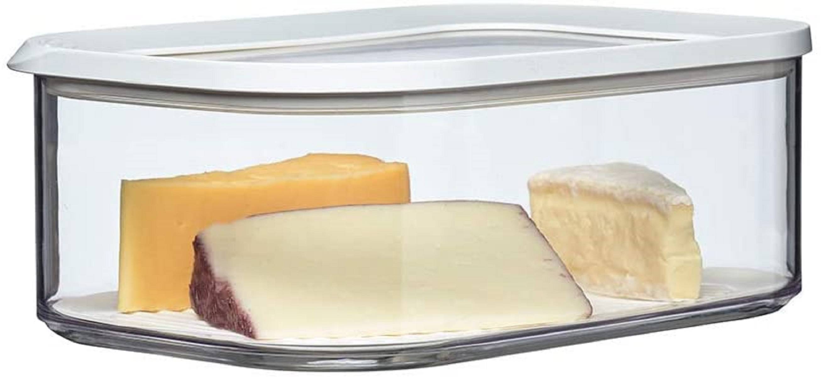 Mepal | Modula Kühlschrankdose Käse 2000 ml | Plastik weiß | transparentes Fenster für schnelle Inhaltsübersicht | ideal zur Lagerung von Käse |
