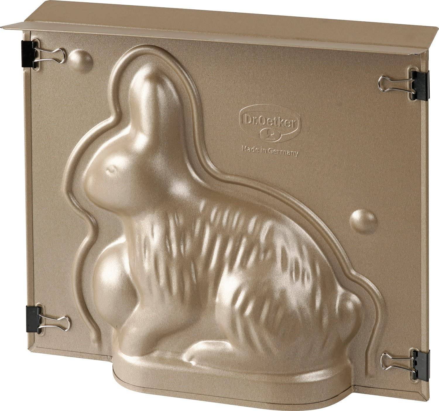 Dr. Oetker 1870 Backform Hase Goldene Ostern, 500ml, Stahlblech mit Antihaftbeschichtung