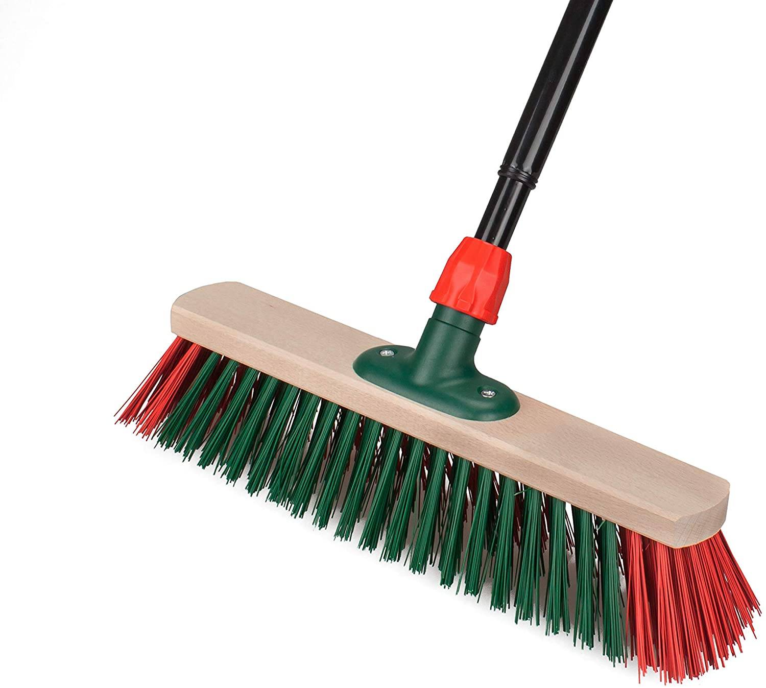 BÜMAG | Garten- & Straßenbesen | 40 cm | mit PVC-Beborstung | Teleskopstiel - klassisch | effizient und gut