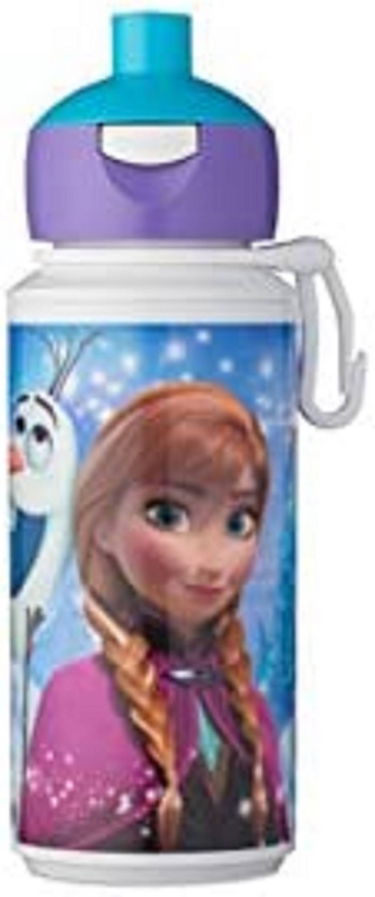Mepal trinkflasche campus pop-up 400 ml - frozen sisters forever, Plastik, Violett/Blau, 7.5 x 6 x 16.9 cm