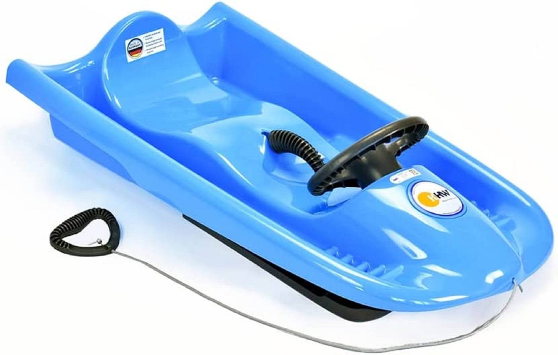 KHW | Lenkschlitten Snow Flyer | Iceblue | Made in Germany | robustes Design für rasante Fahrten | ergonomische Sitzfläche für hohen Komfort | idea