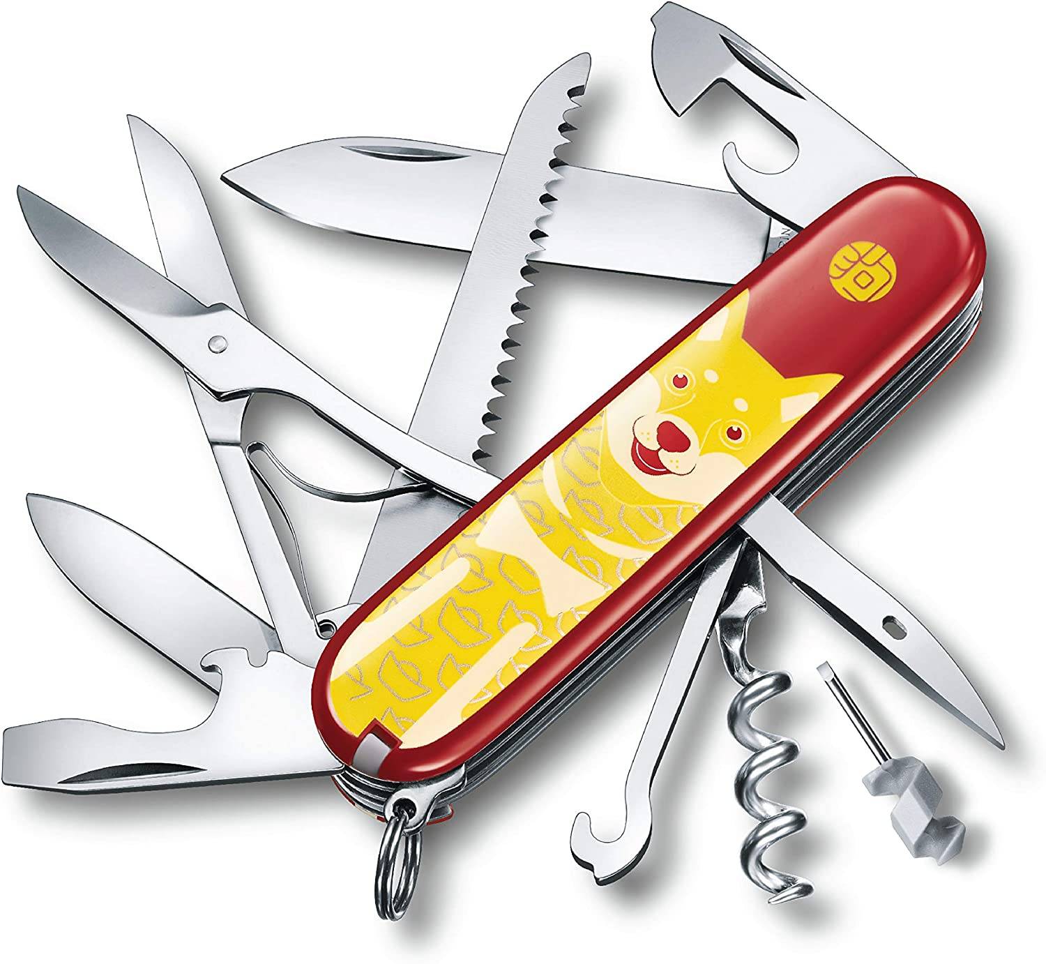 Victorinox Unisex Erwachsene Huntsman, 91 mm, Jahr of the Dog 2018 Taschenmesser, Keine Angabe, One Size