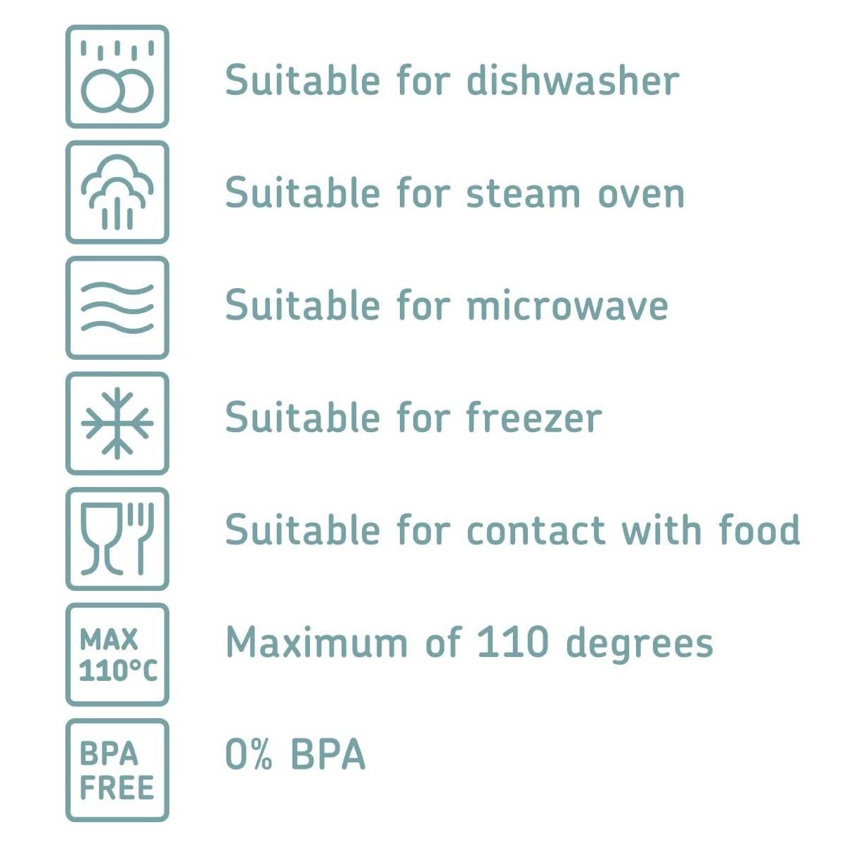Mepal Multischüssel-Set Cirqula rechteckig 3-teilig (500+1000+2000 ml) Nordic blue – Schüsselset – Frischhaltedosen – Vorratsdosen – stapelb