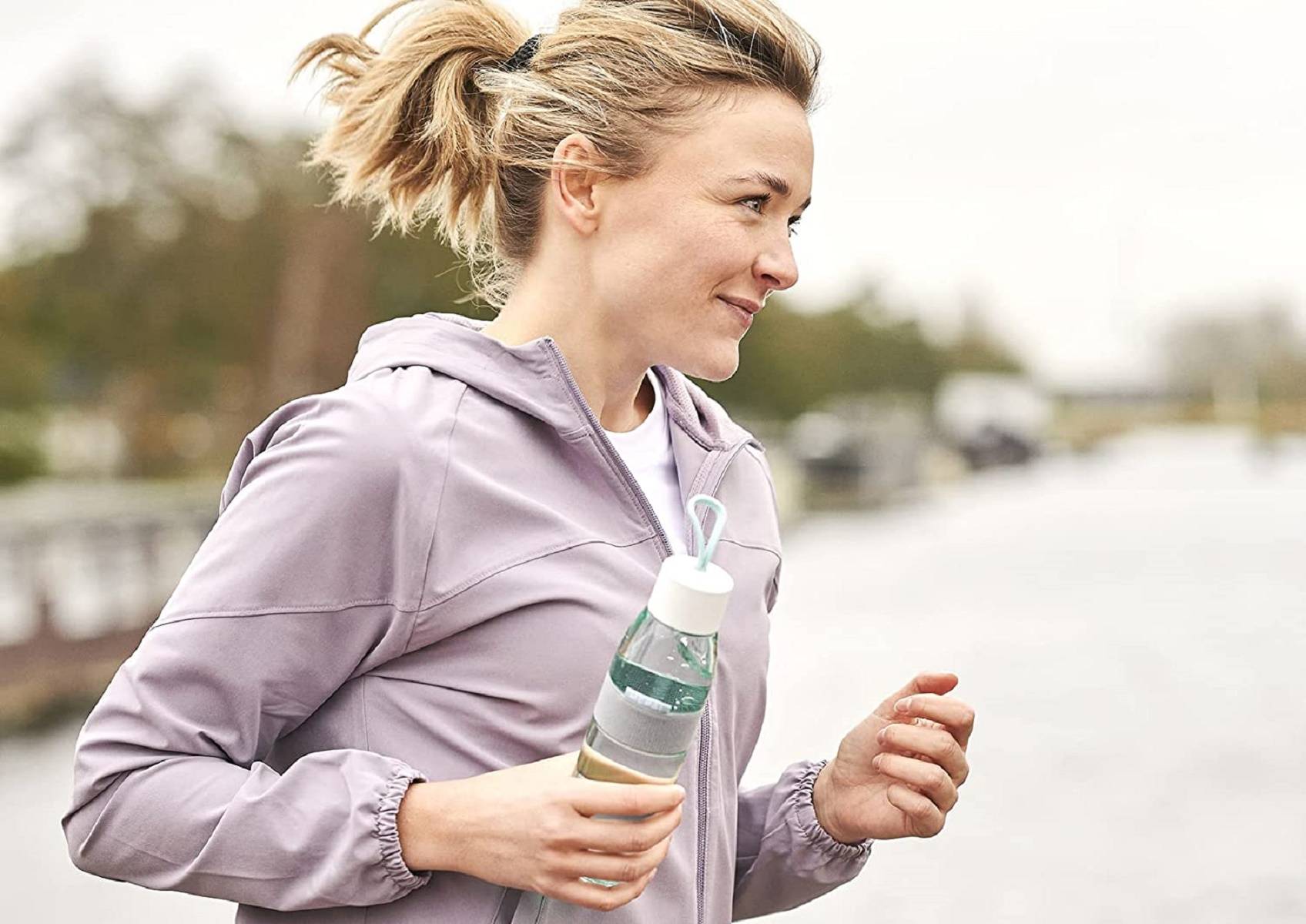 Mepal Wasserflasche Ellipse Nordic Pink – 500 ml Inhalt – auch für kohlensäurehaltige Getränke – bruchfestes Material - auslaufsicher - Spül