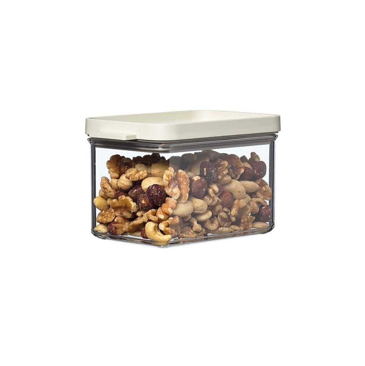 Mepal 4-tlg Vorratsdosen Spar-Set Omnia 700 ml Nordic White/Weiß Vorratsdose Frischhaltedose - ideal für die Aufbewahrung von trockenen Lebensmittel