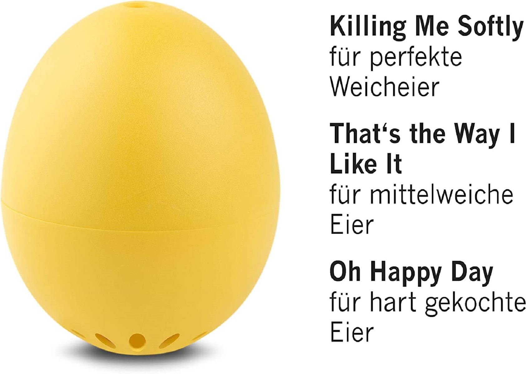 Brainstream | Gute Laune PiepEi Gelb - Singende Eieruhr zum Mitkochen - Eierkocher für 3 Härtegrade - Gute Laune Geschenk - Lustiges Kochei - Musik