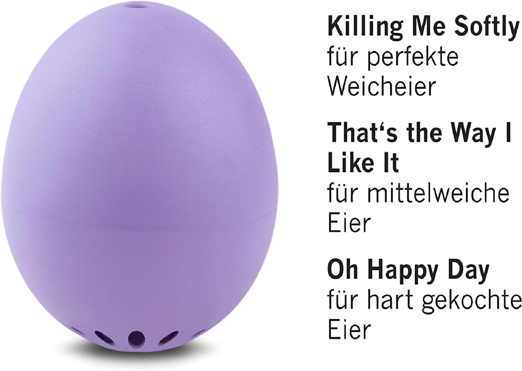 Brainstream | Gute Laune PiepEi Lila - Singende Eieruhr zum Mitkochen - Eierkocher für 3 Härtegrade - Gute Laune Geschenk - Lustiges Kochei - Musik