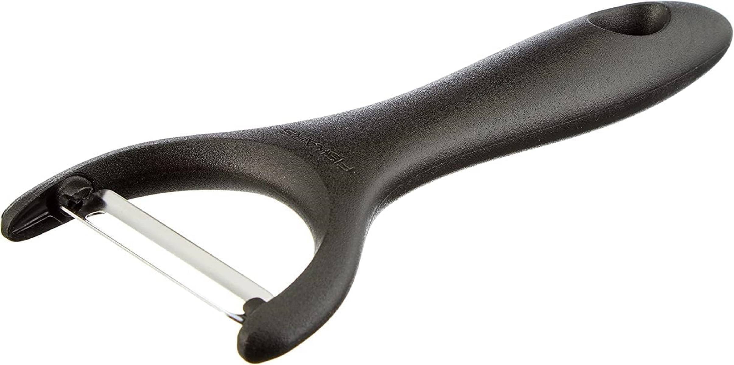 Fiskars Gemüseschäler, Y-förmig, Rostfreier Stahl, Essential, Schwarz, 1065599