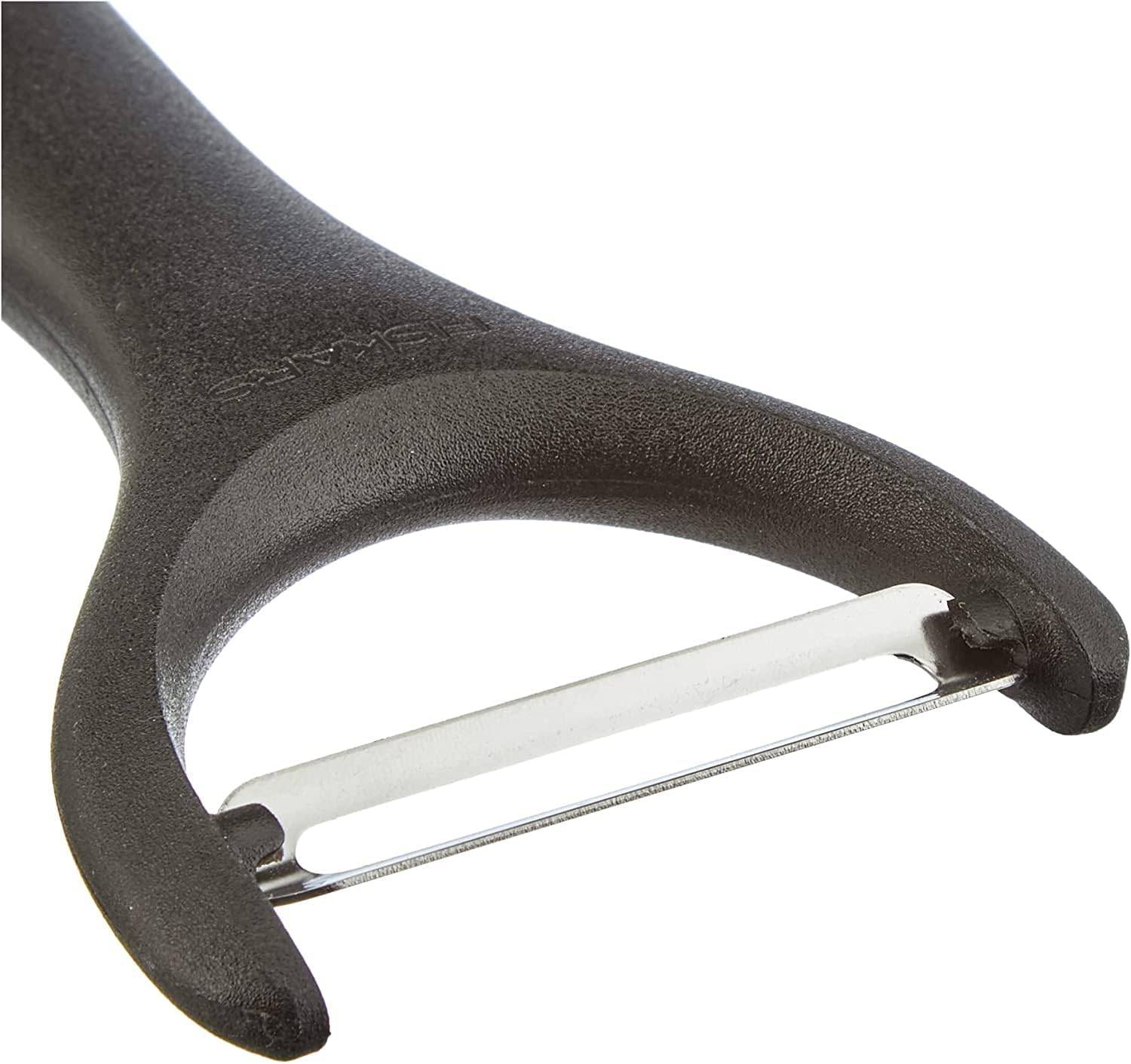 Fiskars Gemüseschäler, Y-förmig, Rostfreier Stahl, Essential, Schwarz, 1065599