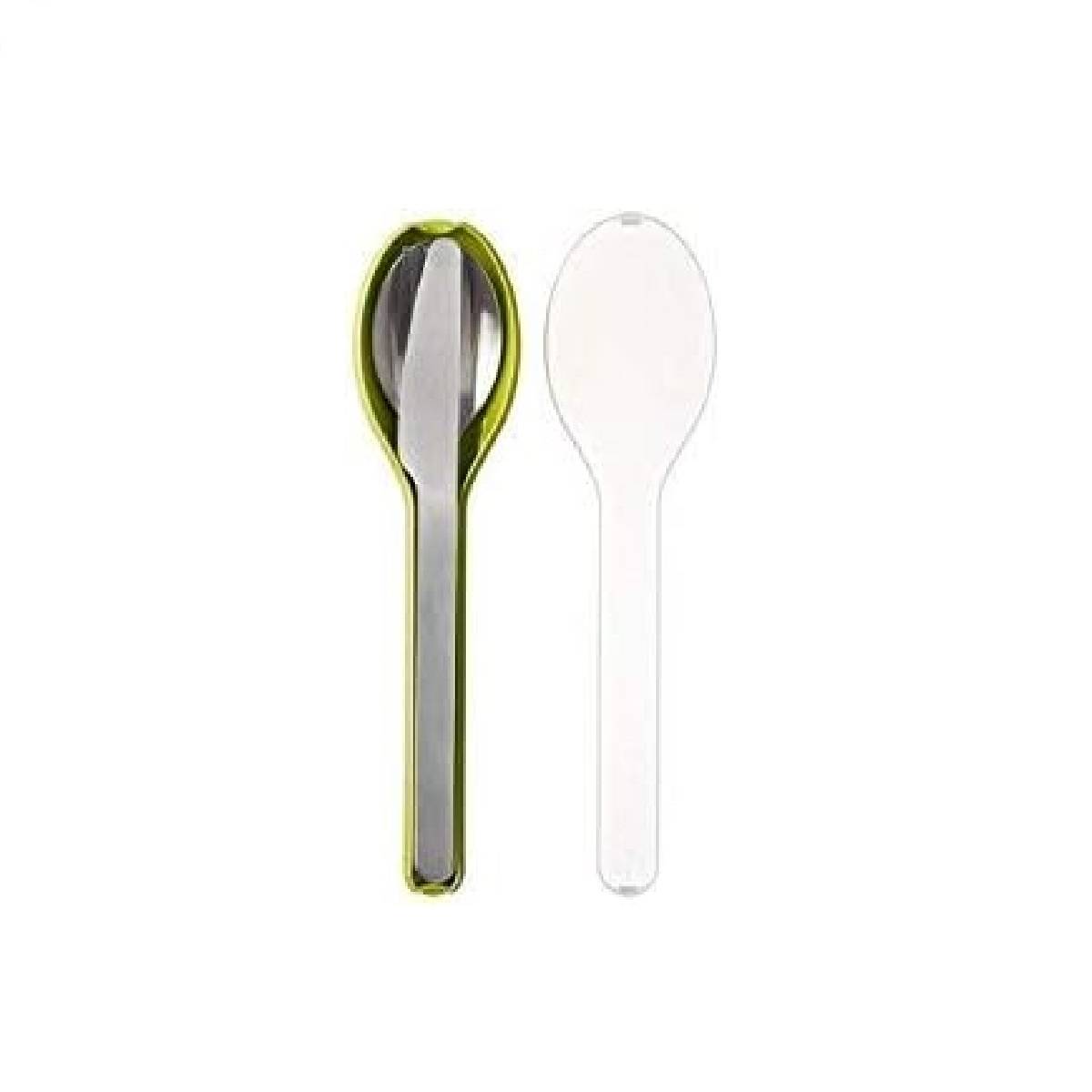 Rosti Mepal Besteck-Set Ellipse, Edelstahl/Polypropylen, 19,5 x 5,1 x 2,3 cm, 3-teilig, zitronengelb, 19.5 x 5.1 x 2.3 cm