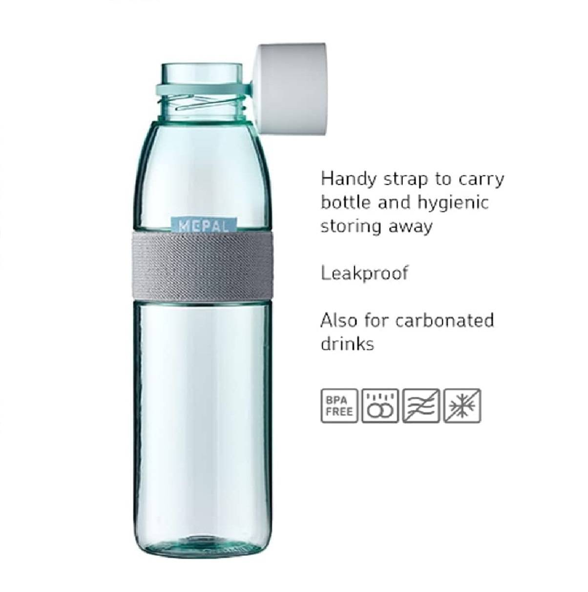 Mepal - Easy to go Set - Frischhaltedose EasyClip 1500 ml + Trinkflasche Ellipse 700 ml - Nordic Sage - bruchfestes Material - auslaufsicher