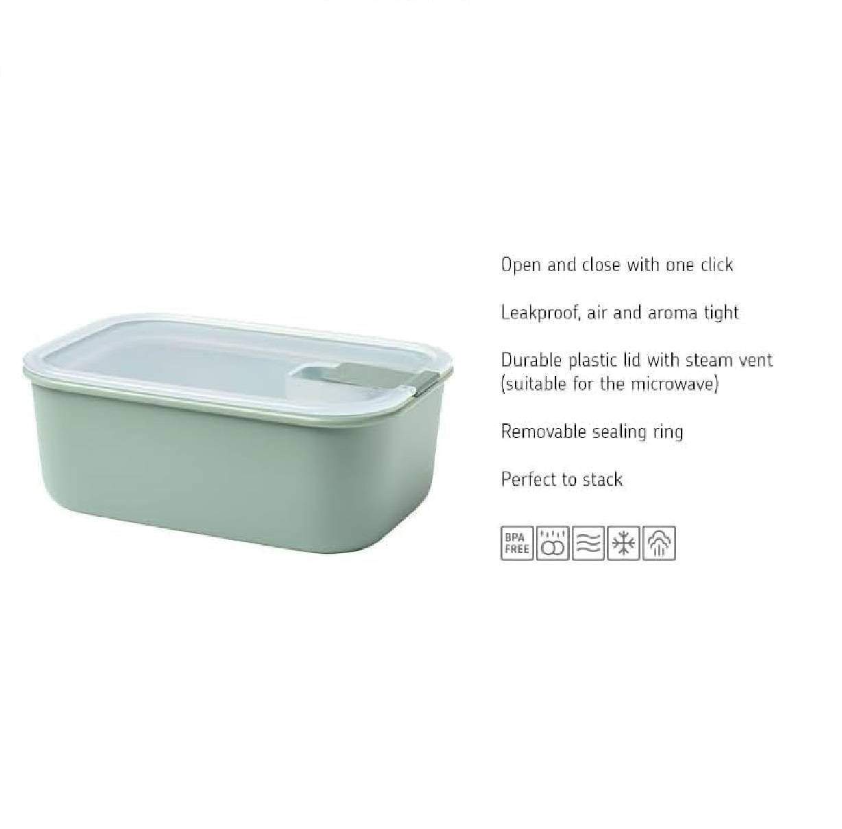 Mepal - Easy to go Set - Frischhaltedose EasyClip 1500 ml + Trinkflasche Ellipse 700 ml - Nordic Sage - bruchfestes Material - auslaufsicher