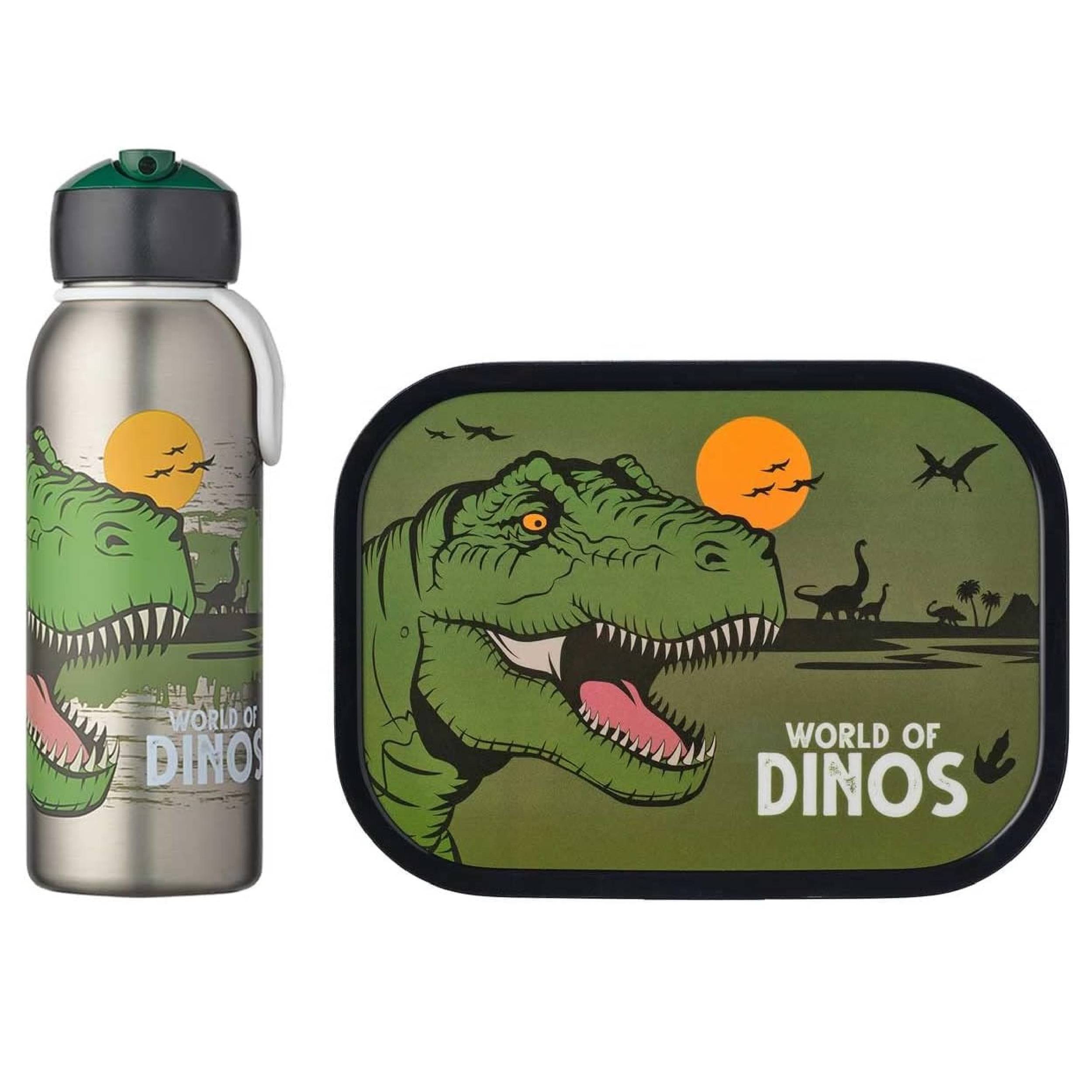 Mepal - Thermo-Lunchset Flip-Up Campus - Isolierte Edelstahl Trinkflasche für Kinder - 9 Stunden heiß & 12 Stunden kalt - Bento-Brotdose mit Einsatz