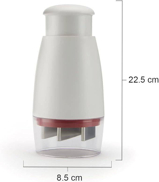 Zyliss E910012 Zick Zick Classic Gemüseschneider, Kunststoff/Edelstahl, Weiß/Rot, Zwiebelschneider, Gemüseschneider, Universalzerkleinerer, Spülma