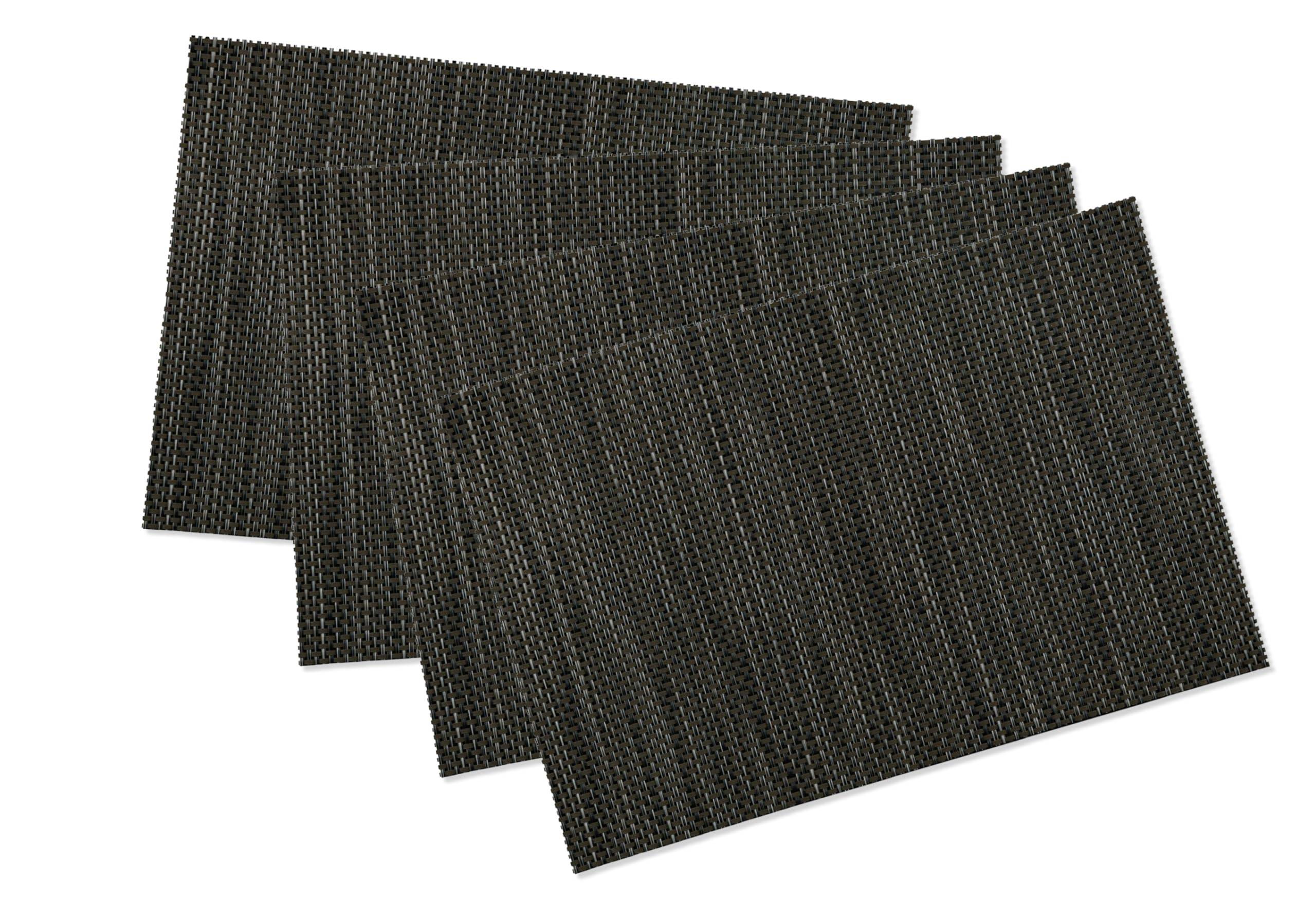 Kesper 77549 | 4er Set Platzset dunkelgrau 43 x 29 x 0,1 cm