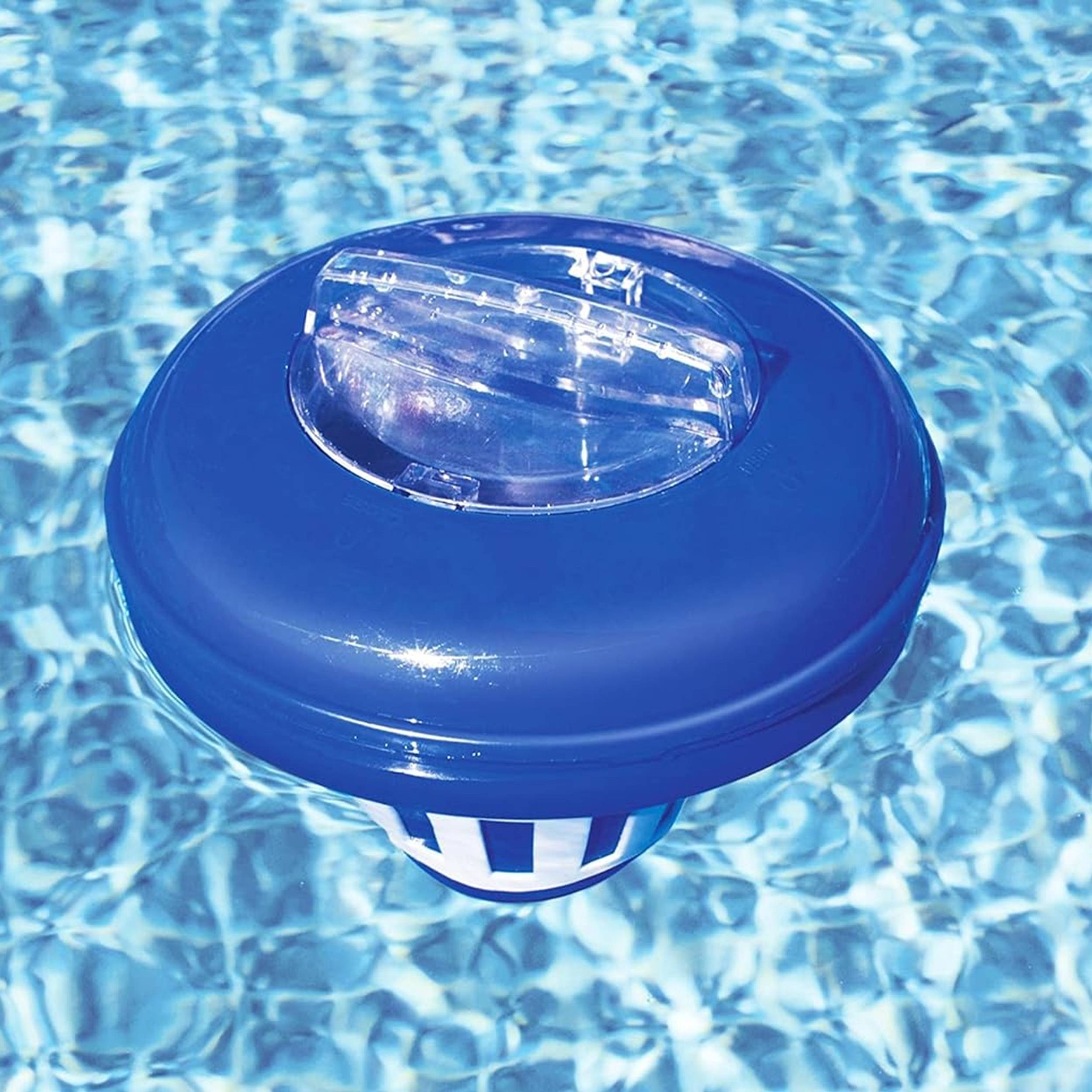 Bestway | Flowclear Dosierschwimmer Blau Weiß | 16,5 cm Ø | Poolwasser sauber und kristallklar