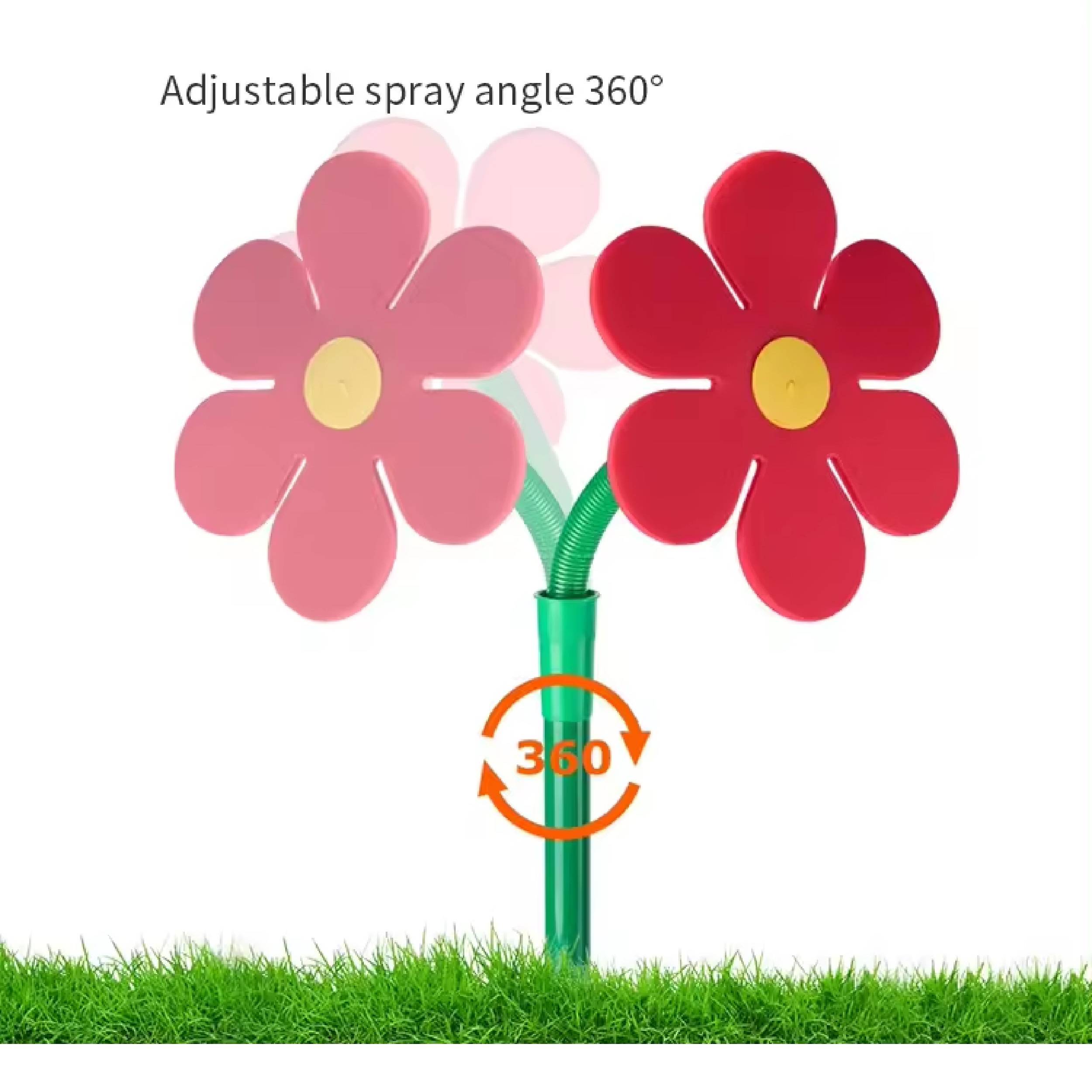 Neustanlo | Rasensprinkler Tanzende Blume | Farbe: Rot | Bewässerung Sprenger beweglich | der ideale Spaß für den Garten