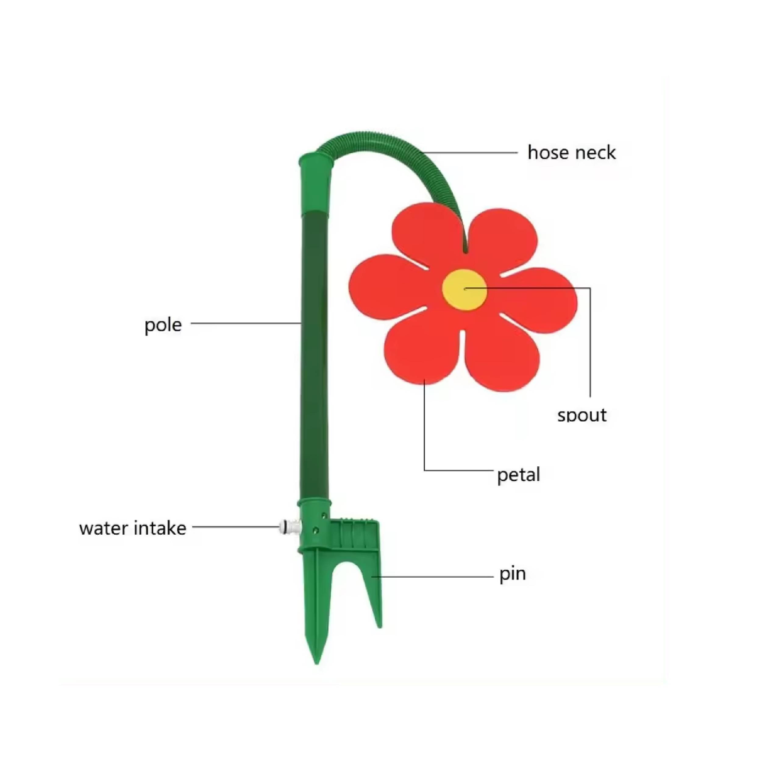 Neustanlo | Rasensprinkler Tanzende Blume | Farbe: Gelb | Bewässerung Sprenger beweglich | der ideale Spaß für den Garten