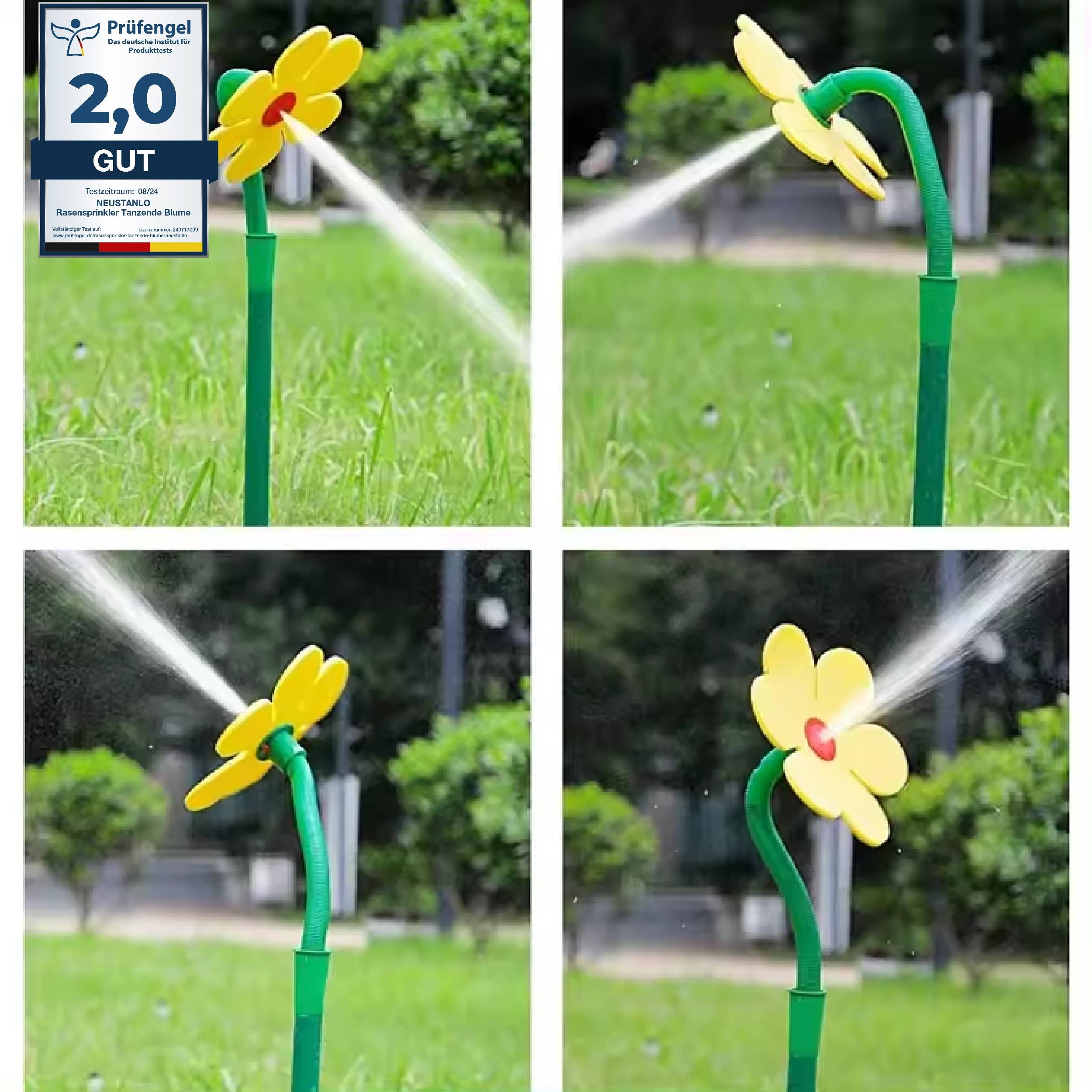 Neustanlo | Rasensprinkler Tanzende Blume | Farbe: Gelb | Bewässerung Sprenger beweglich | der ideale Spaß für den Garten