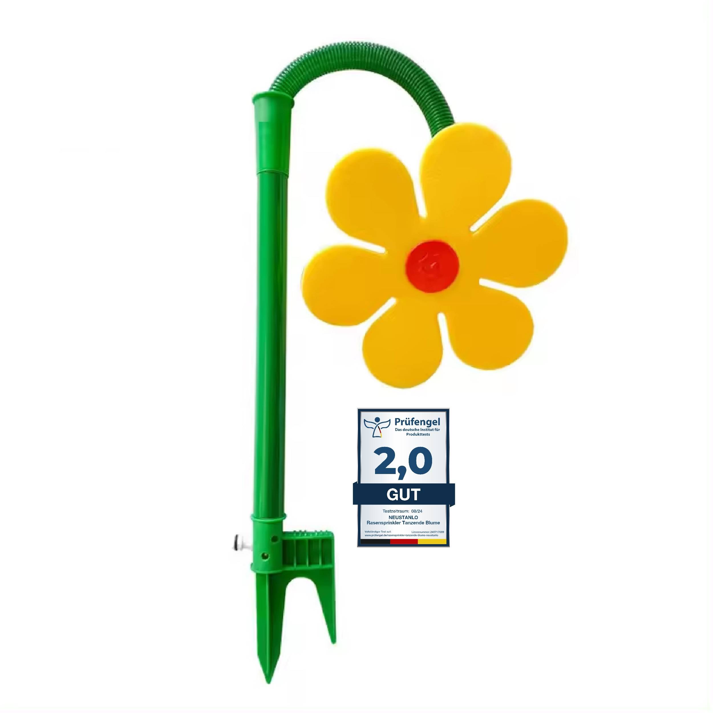 Neustanlo | Rasensprinkler Tanzende Blume | Farbe: Gelb | Bewässerung Sprenger beweglich | der ideale Spaß für den Garten