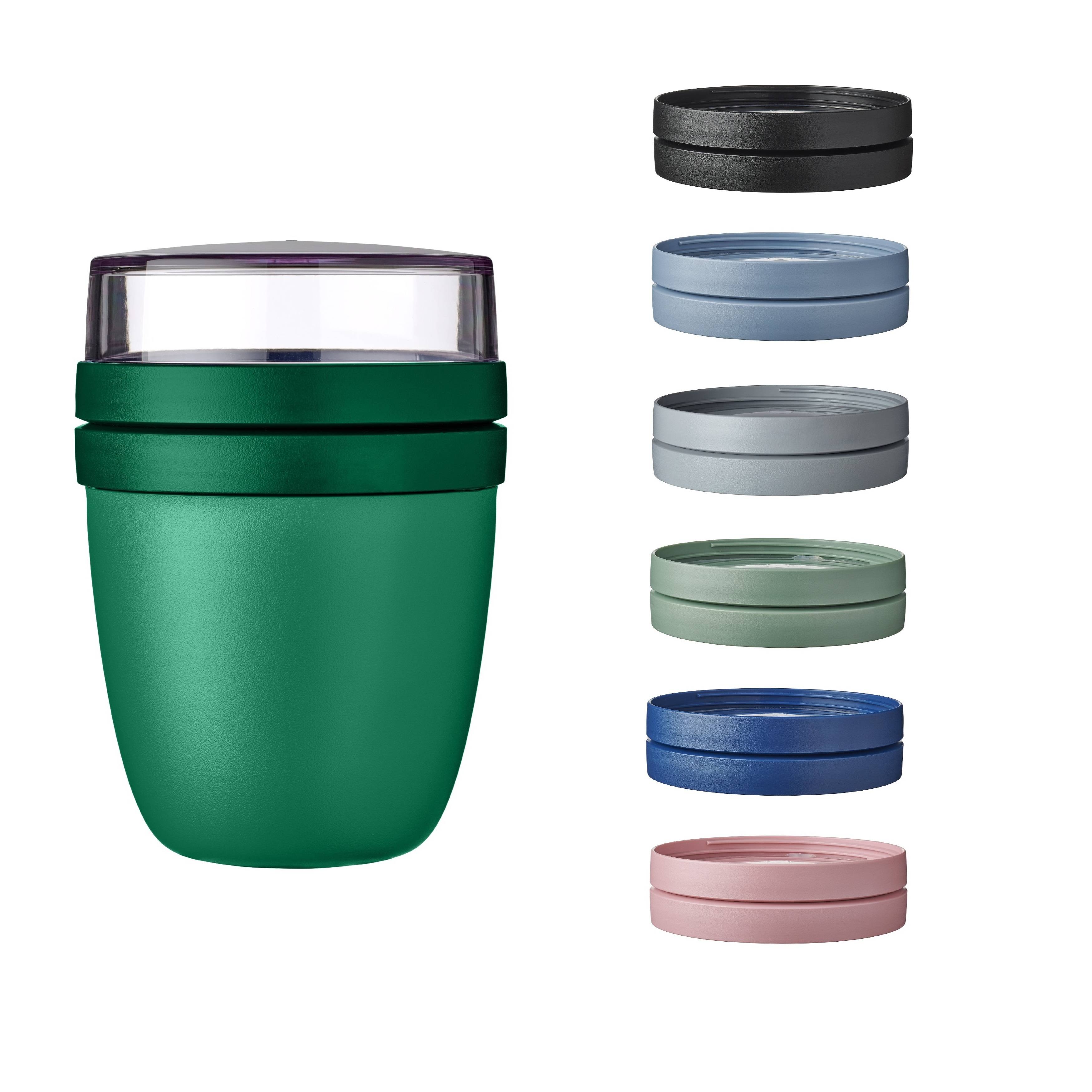 Mepal | Lunchpot Vario Ellipse | erstelle dir deinen Lunchpot wie er dir gefällt | Praktischer Müslibecher | Geeignet für Tiefkühler, Mikrowelle