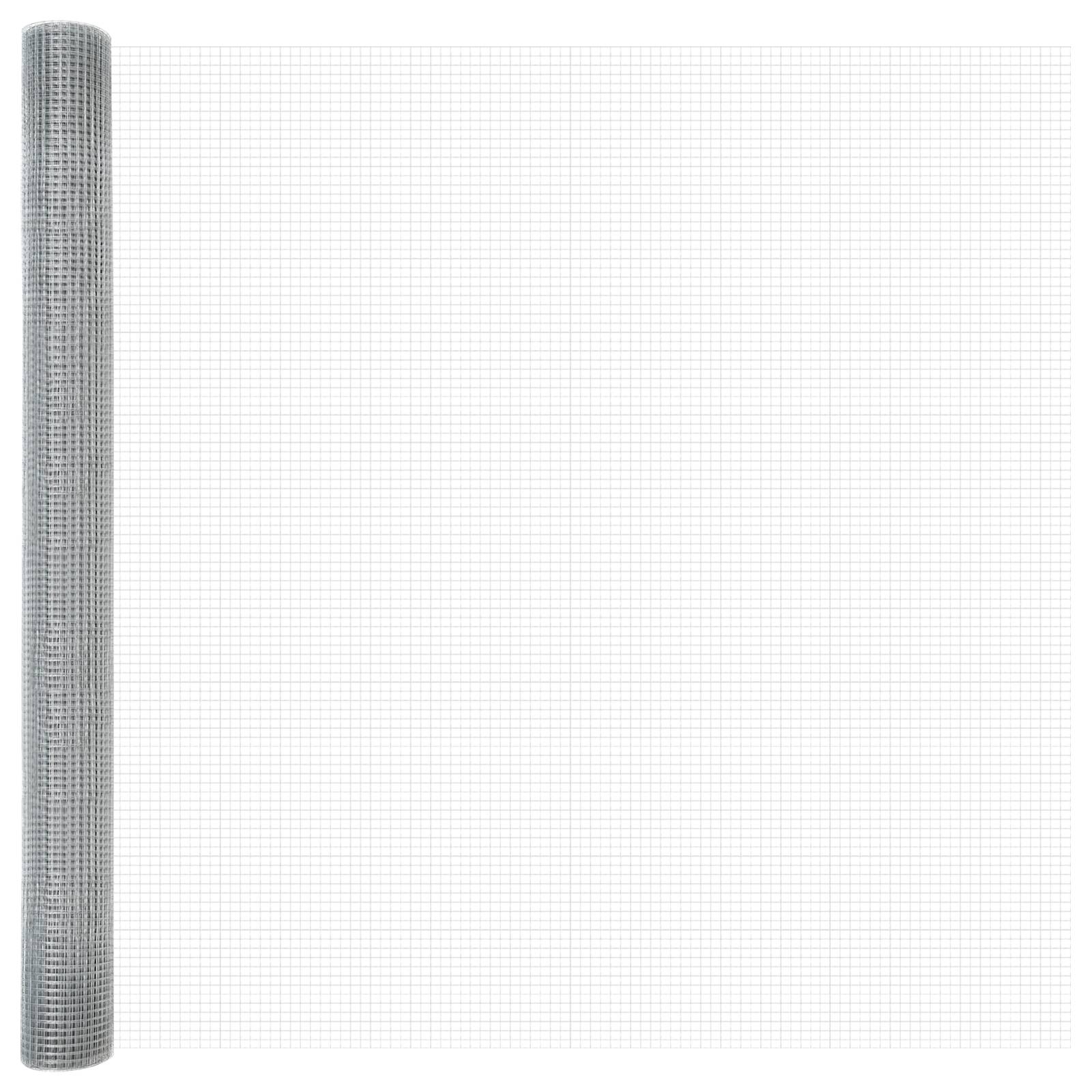 vidaXL Geschweißter Drahtzaun 1.6x10 m Verzinkter Stahl