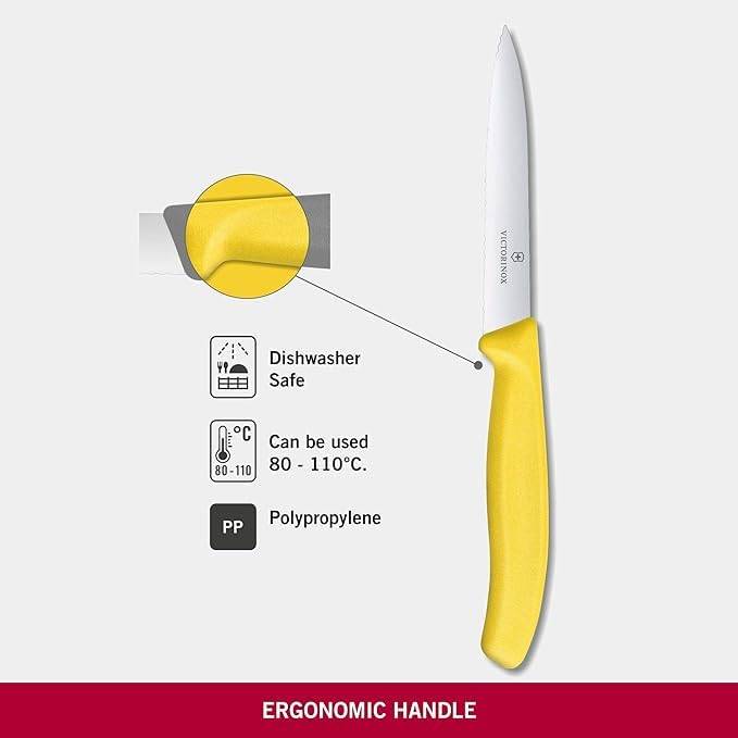Victorinox | Swiss Classic Gemüsemesser | 10 cm Klinge | 5er Set | ideal für präzise Schnitte | ergonomischer Griff | langlebig und vielseitig