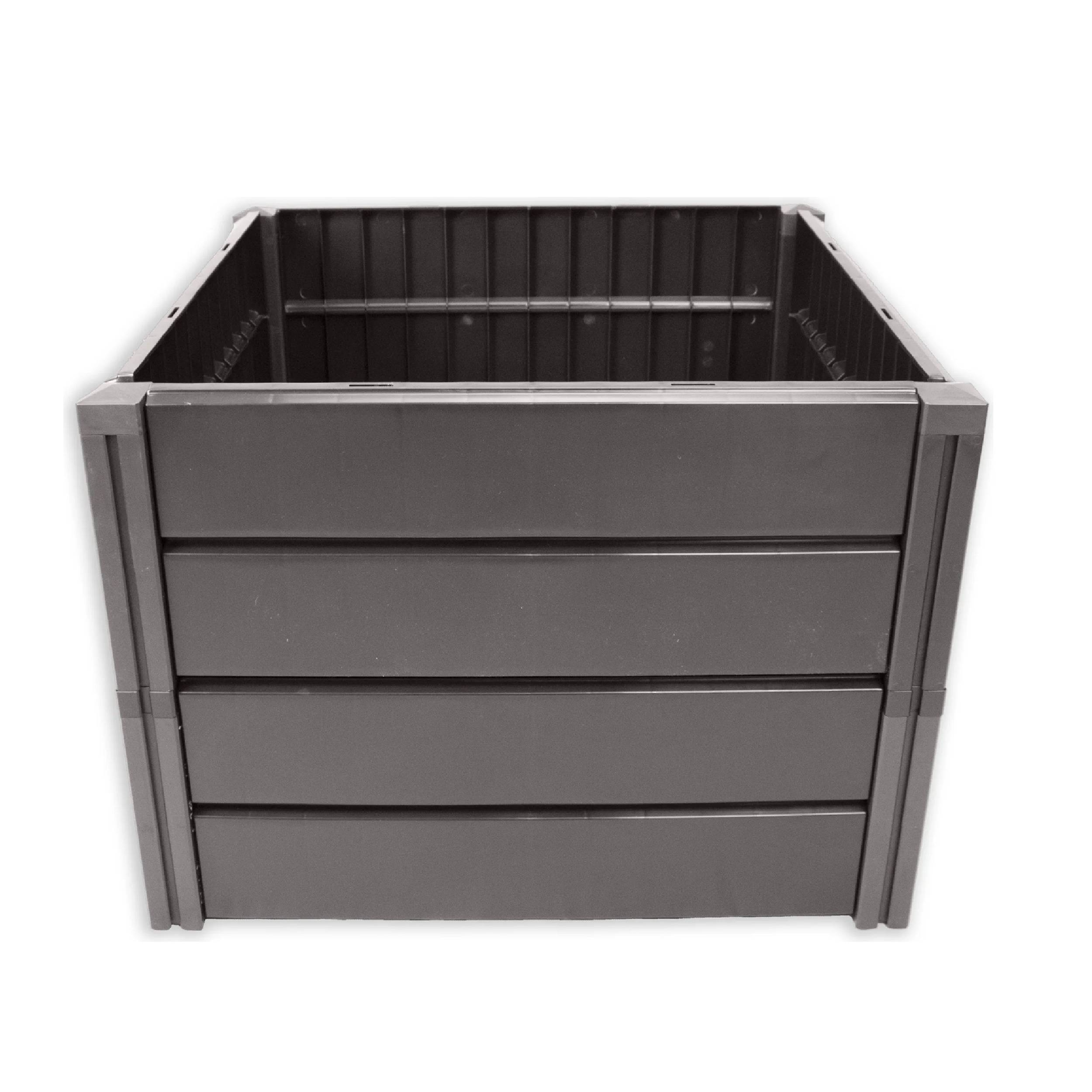 KHW | Hochwertiges Hochbeet | Demeter M | platzsparend | 82 × 82 × 61 cm - 336 Liter | ideal für Urbane Gärten | nachhaltiges Gärtnern | fördert