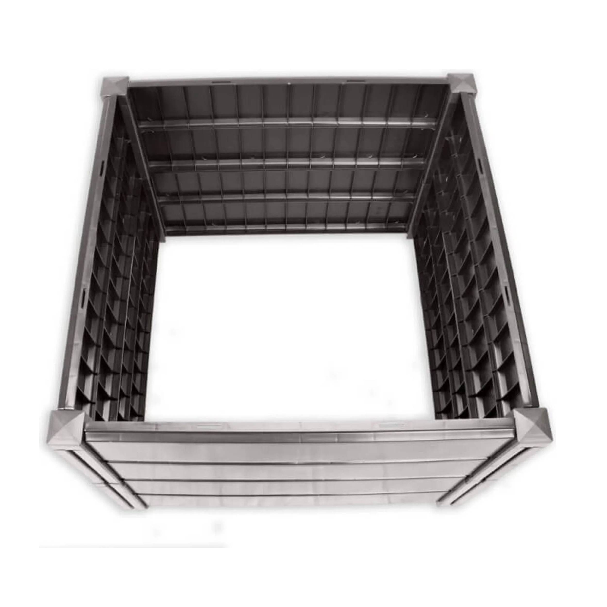 KHW | Hochwertiges Hochbeet | Demeter M | platzsparend | 82 × 82 × 61 cm - 336 Liter | ideal für Urbane Gärten | nachhaltiges Gärtnern | fördert