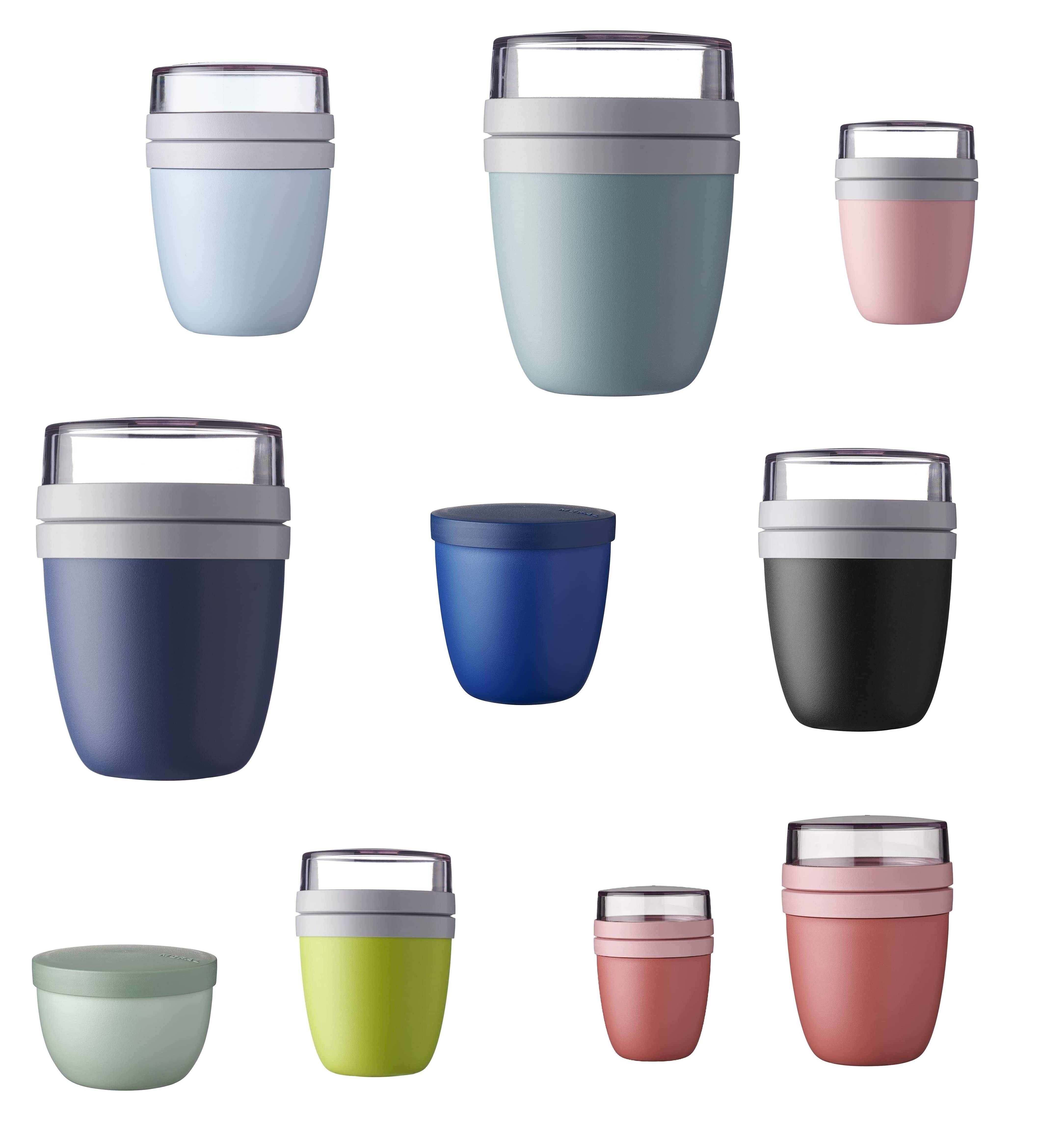 Mepal | Lunchpot Ellipse | praktischer Müslibecher To Go | geeignet für Tiefkühler, Mikrowelle & Spülmaschine | ideal für Joghurt und Snacks unte