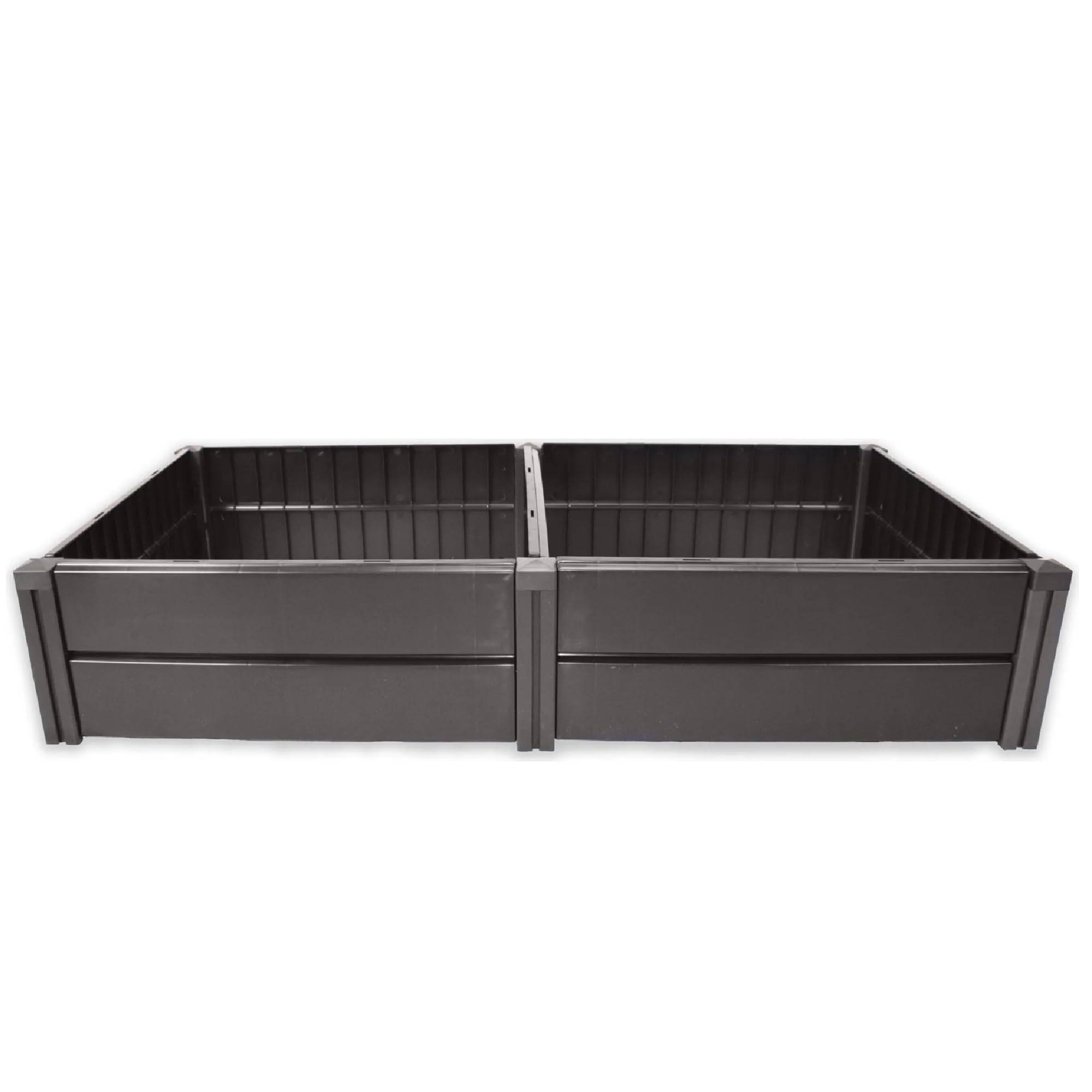 KHW | Hochwertiges Hochbeet | Demeter L | platzsparend | 158 × 82 × 31 cm - 336 Liter | ideal für Urbane Gärten | nachhaltiges Gärtnern | förder