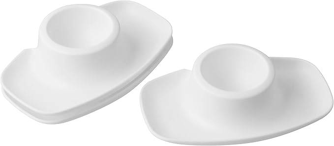 Fackelmann Eibecher, Eierbecher aus Kunststoff, Eierhalter für den Frühstückstisch, Sortiert, 3 Stück