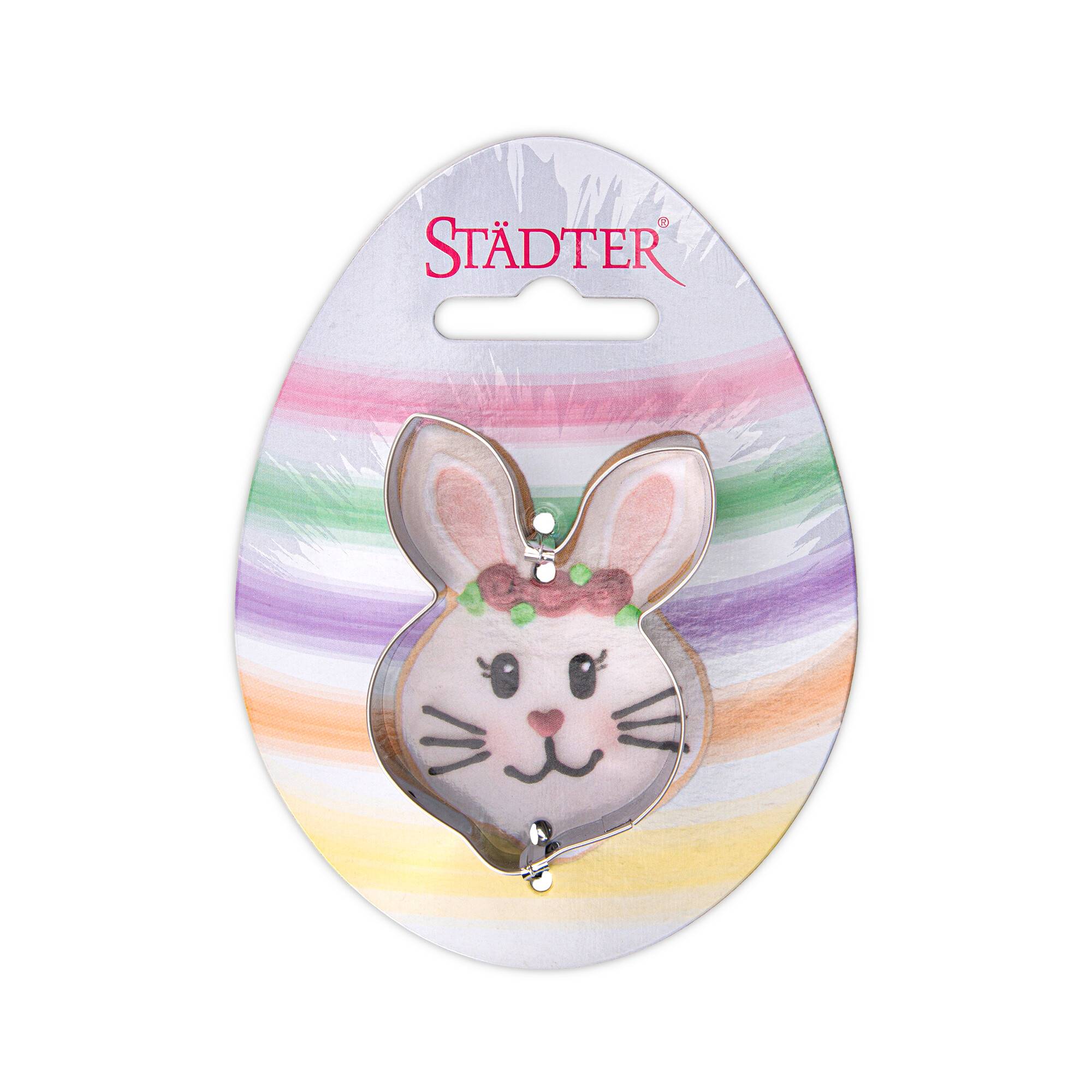 Städter - Premium Ausstechform - Hasegesicht 6,5 cm - Einzigartiger Ausstecher - Perfekt für Kreative Backkreationen für Ostern
