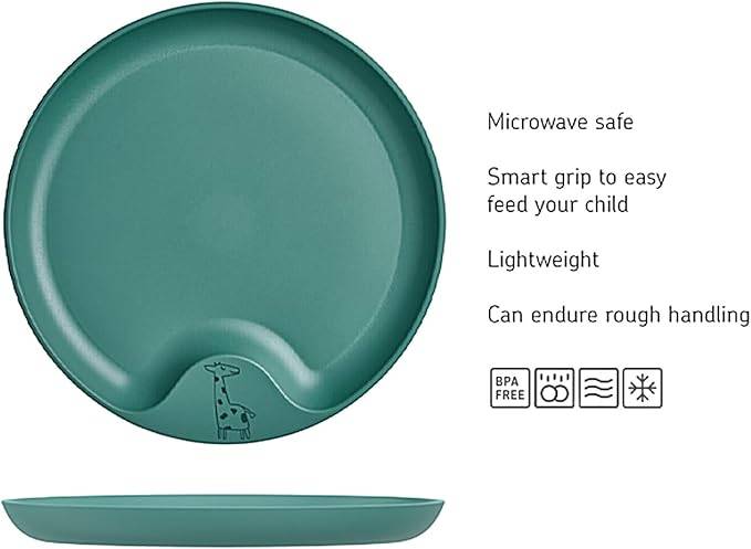 Mepal  Kinderteller Mepal Mio  Kleinkind Teller  Kinder-freundlicher Teller  Kinder Geschirr  Mikrowellentauglich  Spülmaschinentauglich