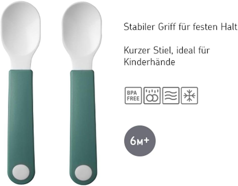 Mepal - Baby 3er Geschirrset Mio - Inklusive auslaufsicherem Trinkbecher, Lernteller & Lernlöffel - Spülmaschinengeeignet & BPA frei - 3er Set - Sai