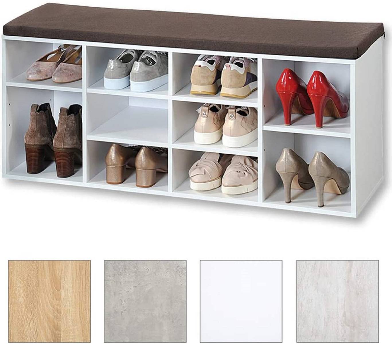 Kesper | Schuhschrank mit Sitzkissen | modern & funktional | B 103,5 x H 48 x L 29,5 cm | ideal für Flur & Eingangsbereich