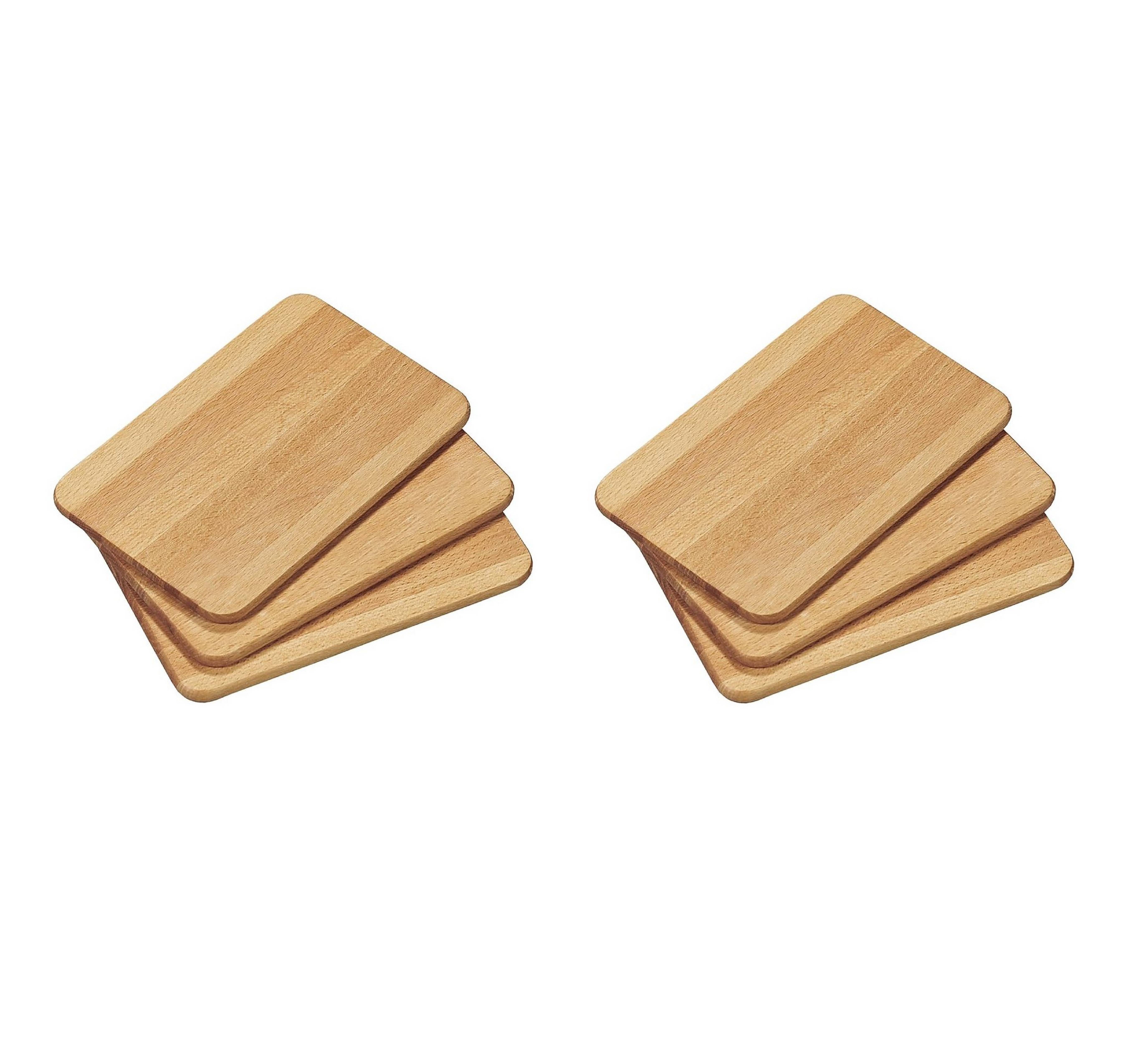 KESPER | 6er Pack | Frühstücksbrett Frühstücksbrettchen Essbrett | Buchenholz FSC-zertifiziert | idealer Begleiter zum Frühstückstisch