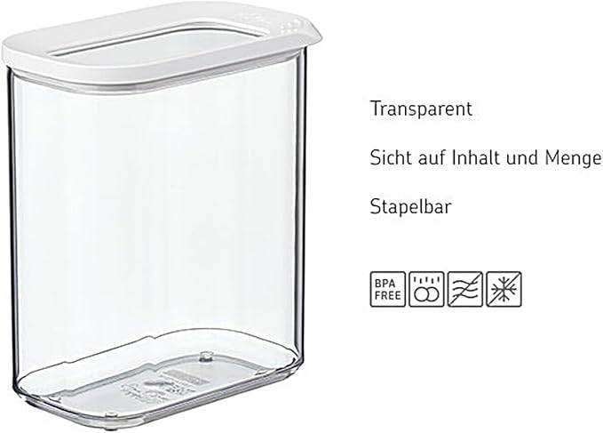 Mepal | 4-teiliges Set Vorratsdosen mit Deckel | Lebensmittelbehälter Rechteckige | Küchenorganizer aus Kunststoff | Vorratsbehälter Luftdicht |