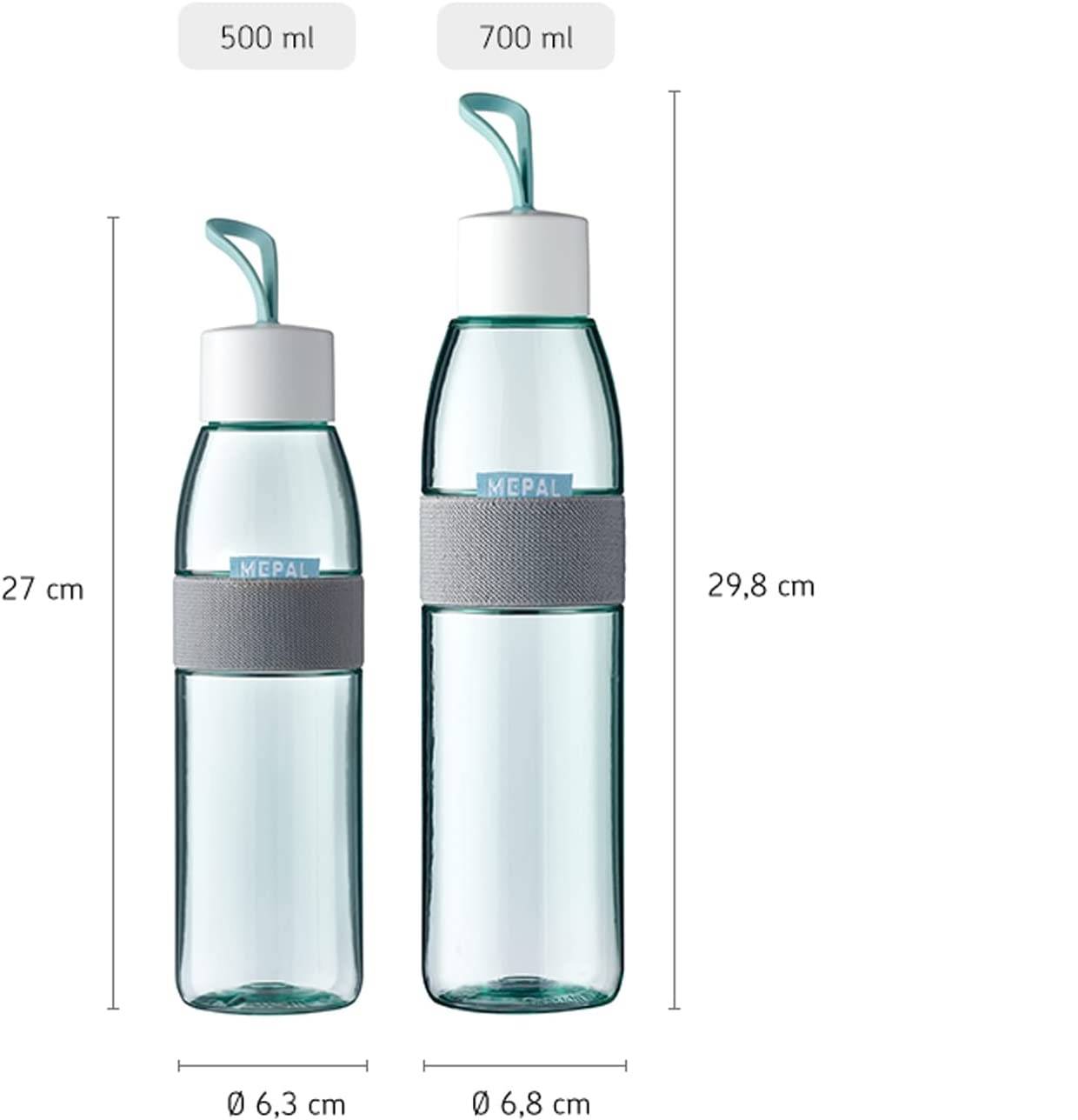 Mepal Trinkflasche 700 ml Ellipse Flasche Sportflasche Getränkebehälter Nordic Black