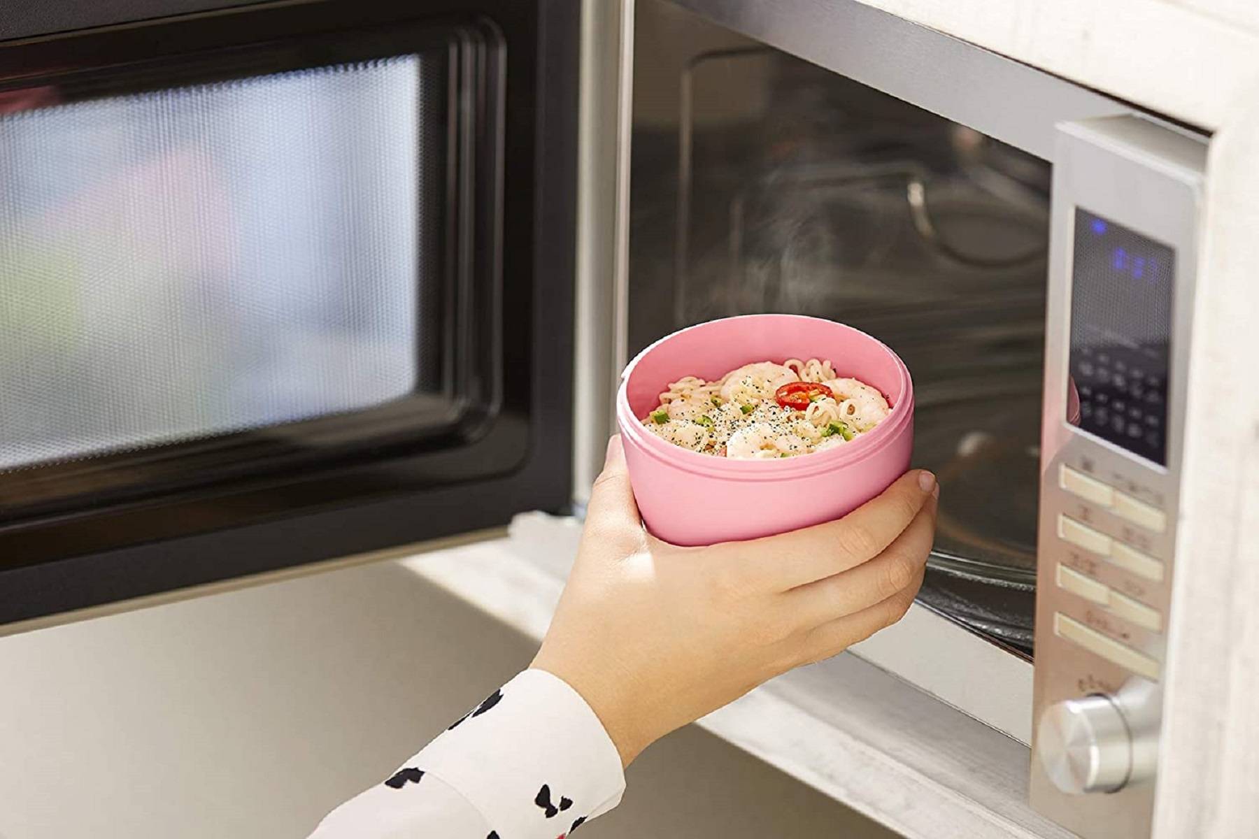 Mepal Snackpot Ellipse Weiß – 500 ml praktischer Behälter zur Aufbewahrung und für Transport von Lebensmittel – tiefkühltauglich – spülmasc