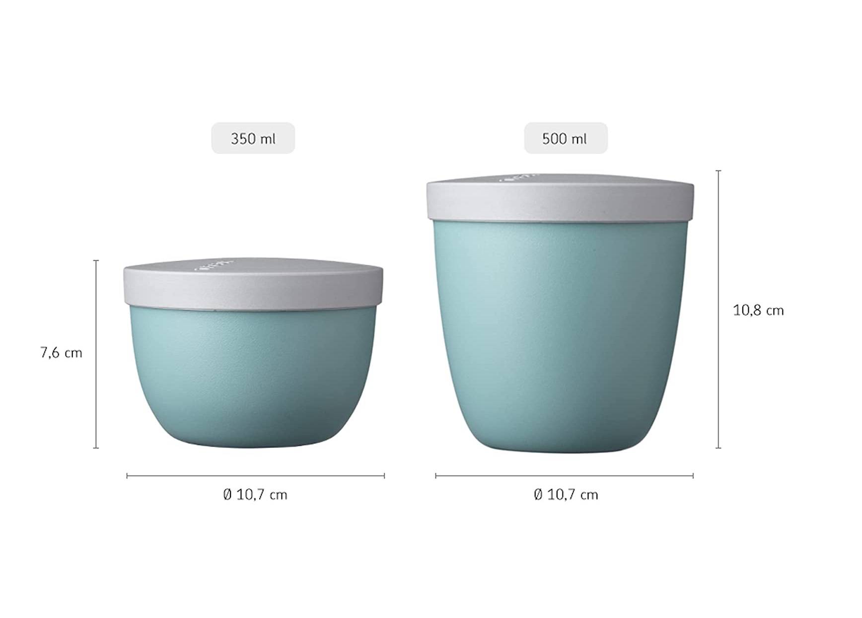 Mepal - Snackpot Ellipse - Praktischer Behälter zur Aufbewahrung & für Transport von Lebensmittel - Vivid blue