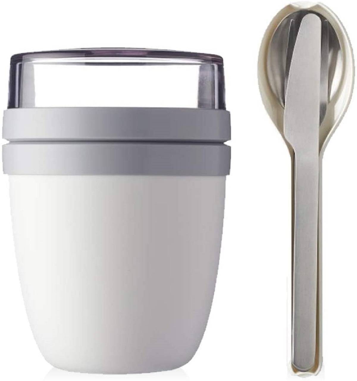 Mepal Lunchpot Plus Besteckset Frühstücksset to Go Becher (White)