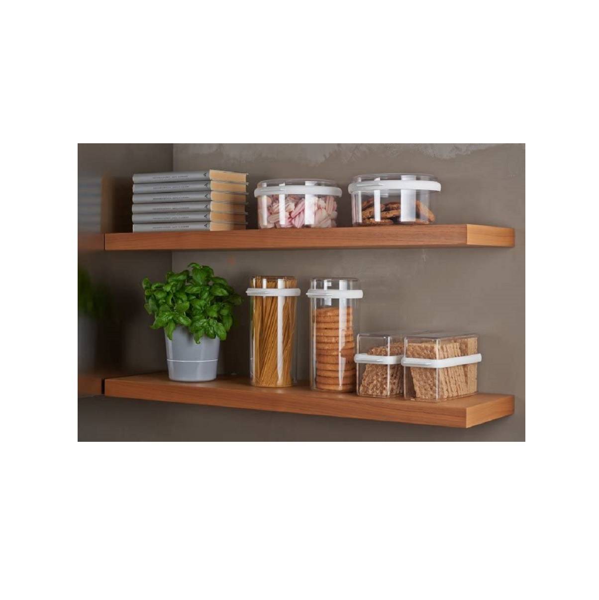 Mepal | Modula Vorratsdose rund 1.5 Liter | Plastik, Weiß | 19 x 10.8 cm | ideal für frische Lebensmittel & trockene Vorräte | modernes Design