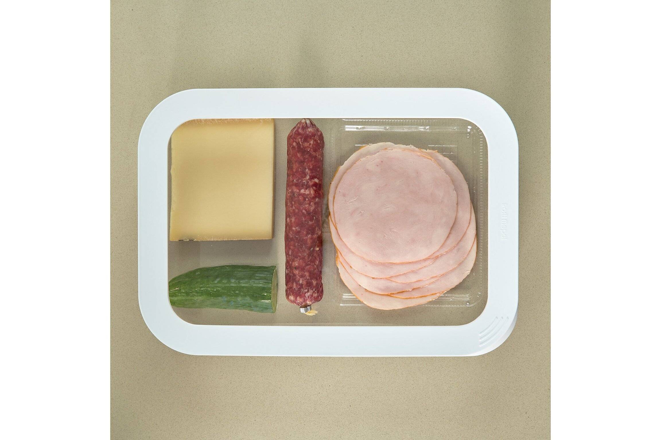 Mepal | Modula XXL Kühlschrankdose | 4800 ml Fassungsvermögen | transparent/weiß | ideal für Käse | stapelbar | luftdicht und spülmaschinengeeig