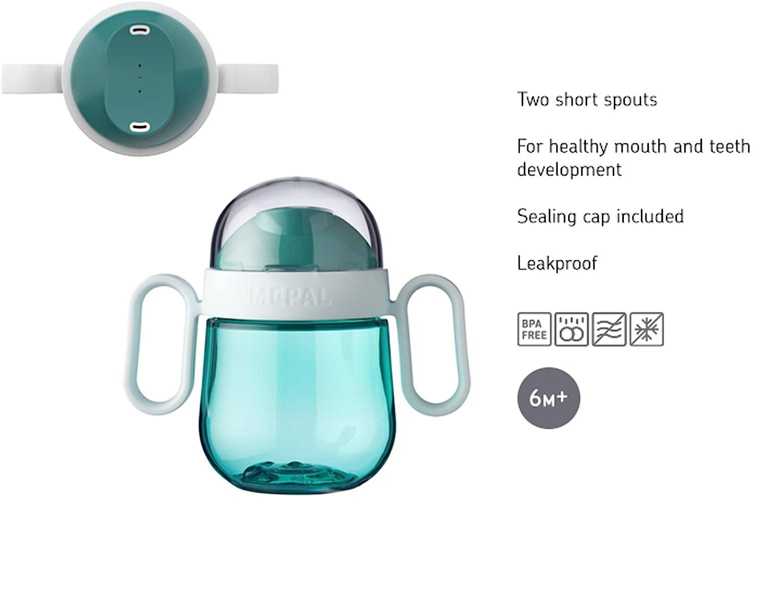 Mepal Mio – Antitropf-Trinklernbecher - sailors bay – Trinklernbecher ab 6 Monate – Baby-Trinkbecher – auslaufsicher – spülmaschinengeeigne