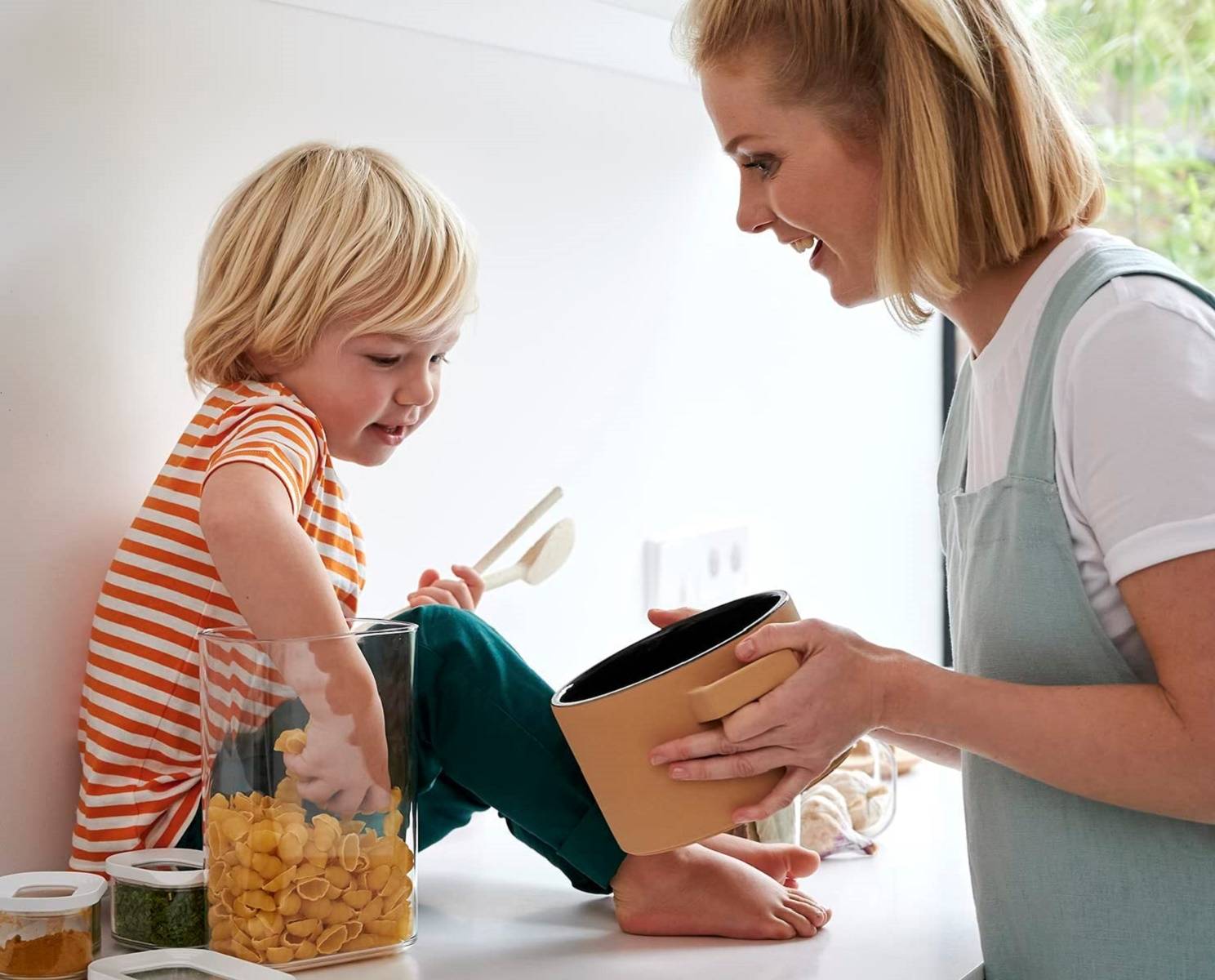 Mepal | Vorratsdosen Set Modula | 6-teilig | Nordic green | verschiedene Größen | ideal für trockene Lebensmittel | Frischhaltedosen & Ordnungsboxe