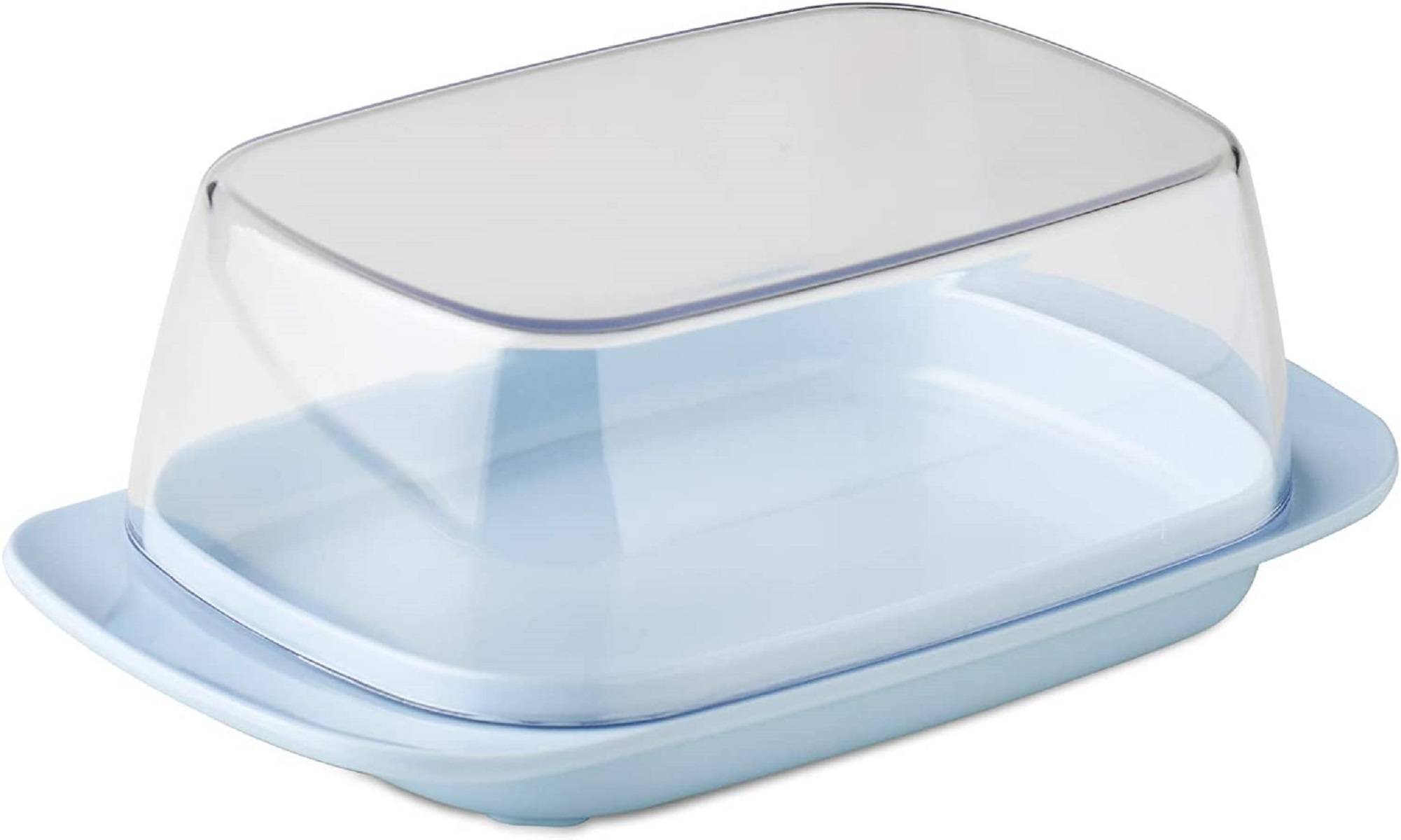 Mepal Butterdose - Nordic blue – für 250 g Butter – transparenter Deckel – passt genau in die Kühlschranktüre – spülmaschinenfest, Melamin