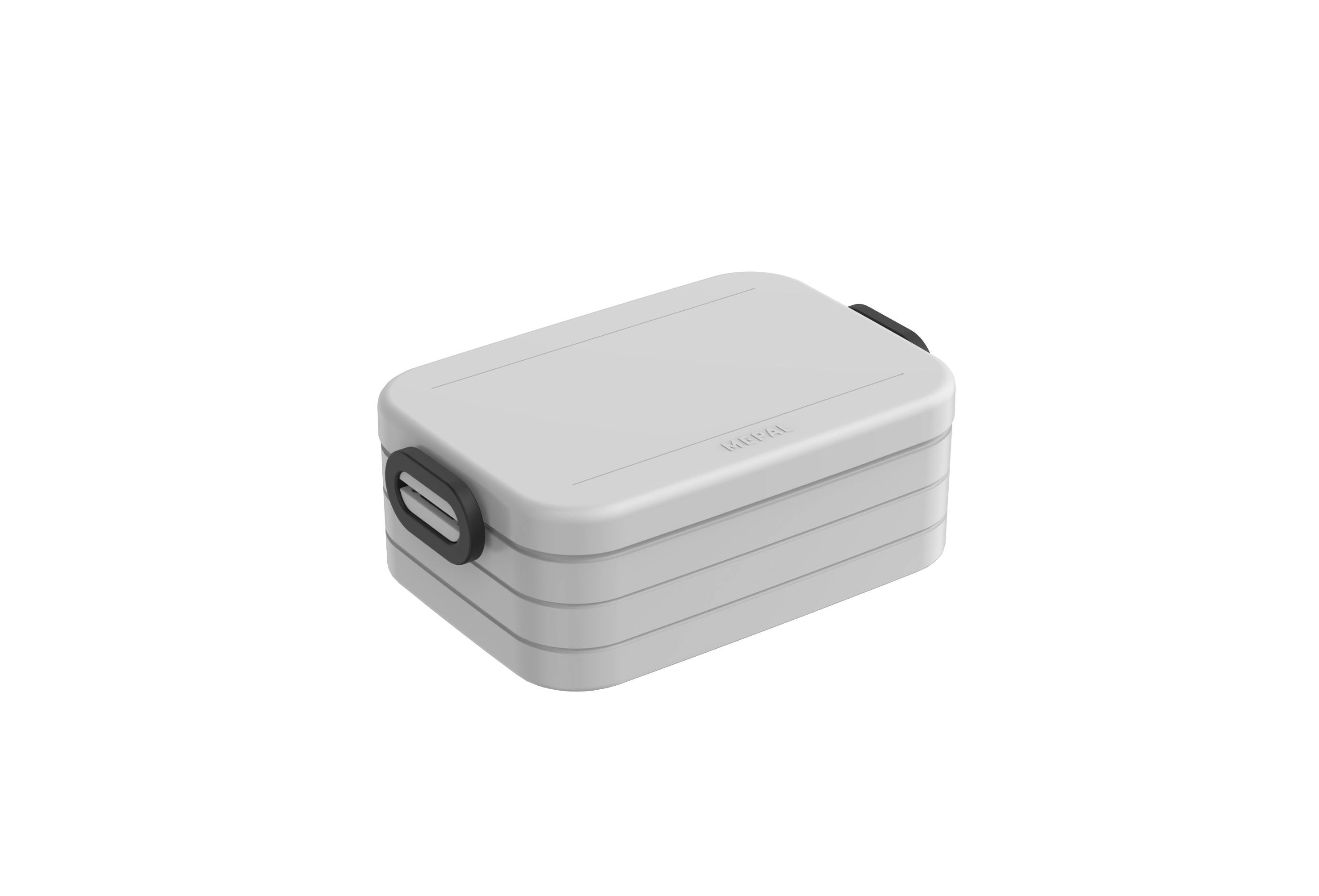 Mepal Bento-Lunchbox Midi Take A – Brotdose mit Fächern, geeignet für bis zu 4 BZW. 8 Butterbrote, TPE/pp/abs, 0 mm Cool Grey - Grau, 900 ml