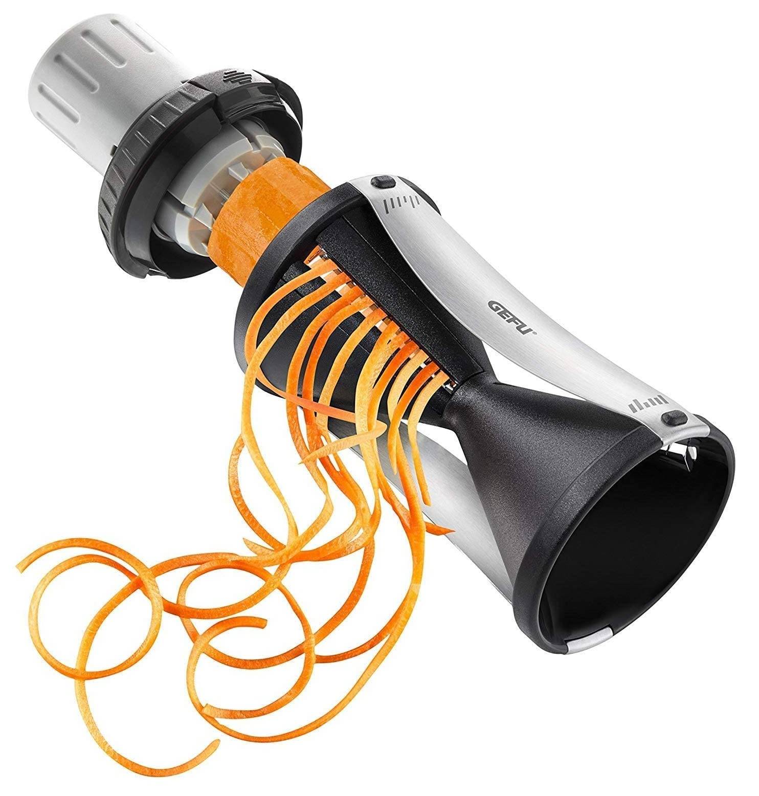 GEFU Spirallschneider Spaghettischneider Spirelli 2.0 mit Restehalter, schwarz